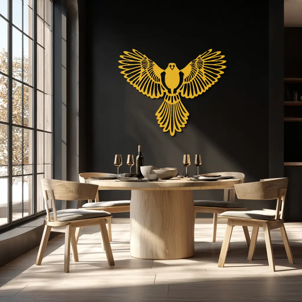 Flying Bird Metal Wall Art – Modern Minimalist Bird Silhouette Wall Decor - KAF104 by Enova Art