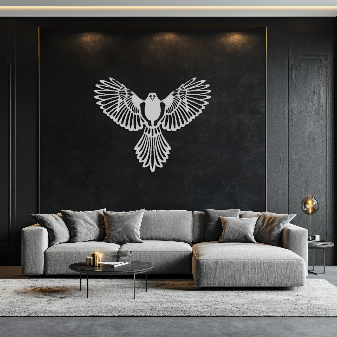 Flying Bird Metal Wall Art – Modern Minimalist Bird Silhouette Wall Decor - KAF104 by Enova Art