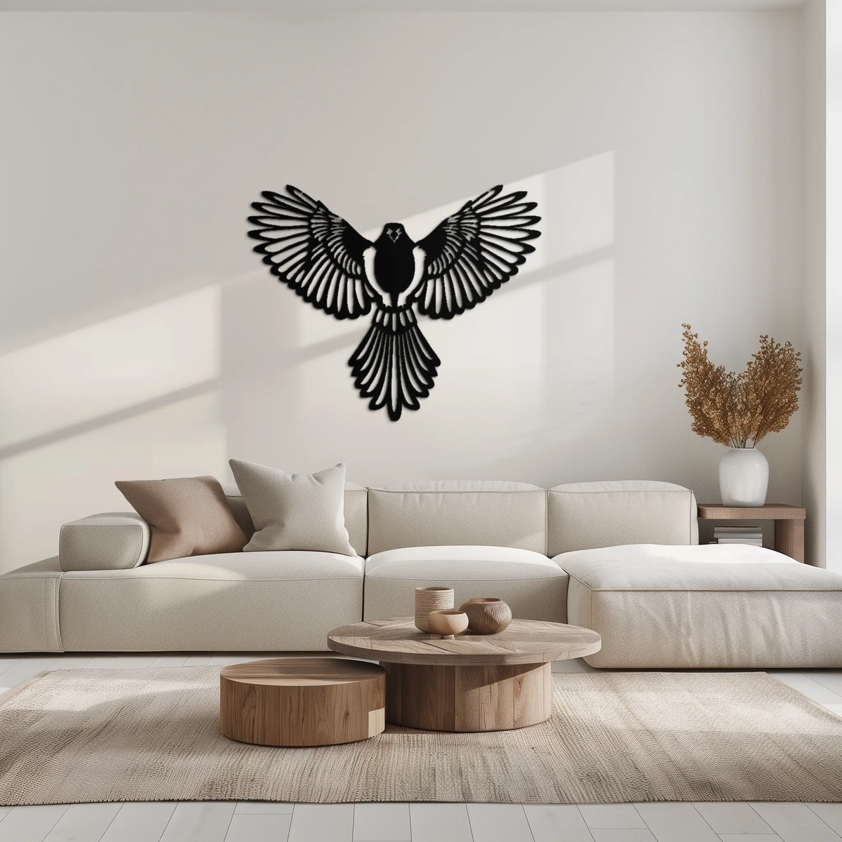 Flying Bird Metal Wall Art – Modern Minimalist Bird Silhouette Wall Decor - KAF104 by Enova Art