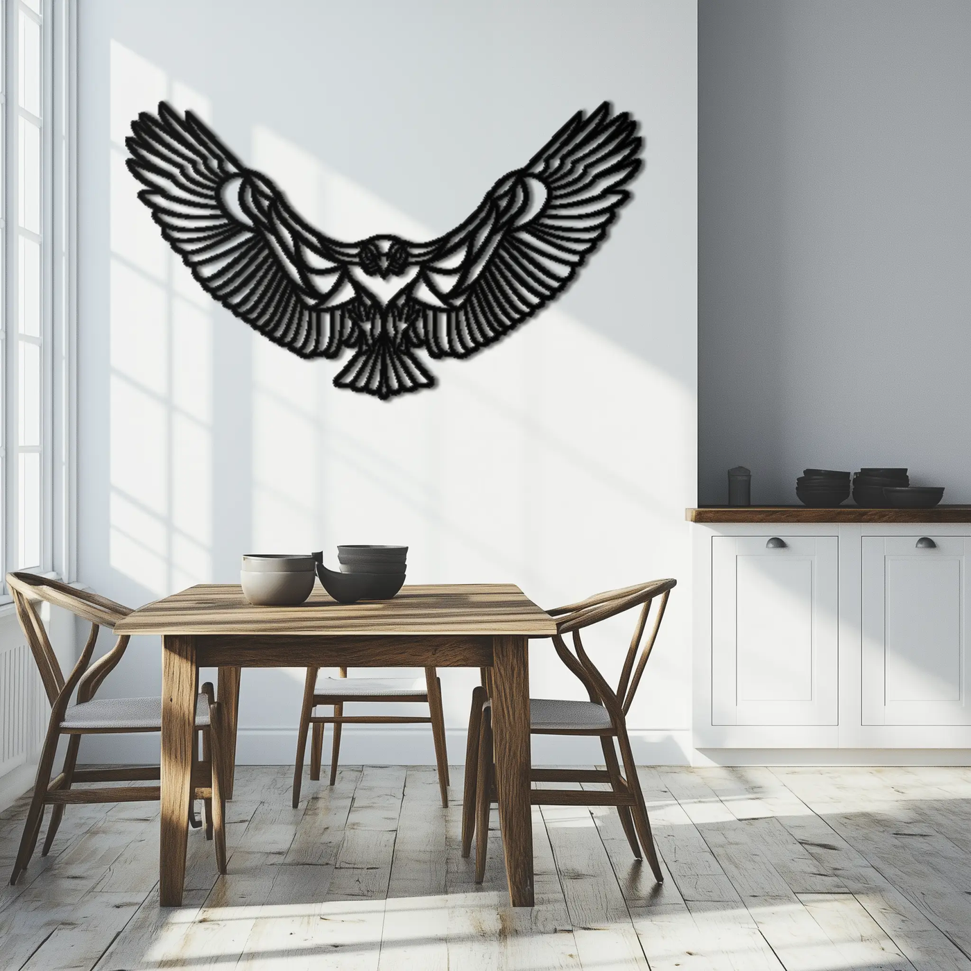 Soaring Eagle Metal Wall Art - Majestic Steel Wall Decor - KAF106 by Enova Art