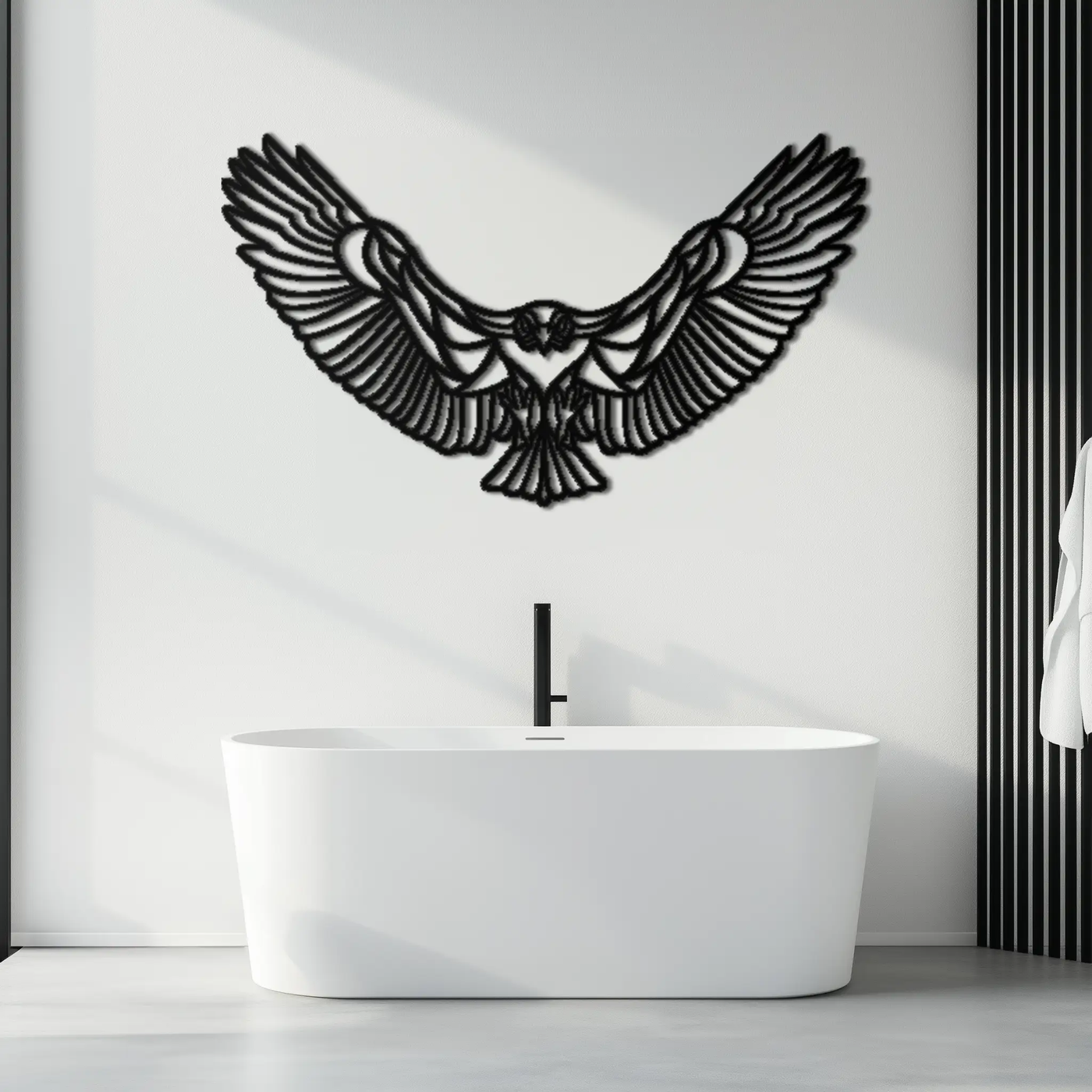 Soaring Eagle Metal Wall Art - Majestic Steel Wall Decor - KAF106 by Enova Art