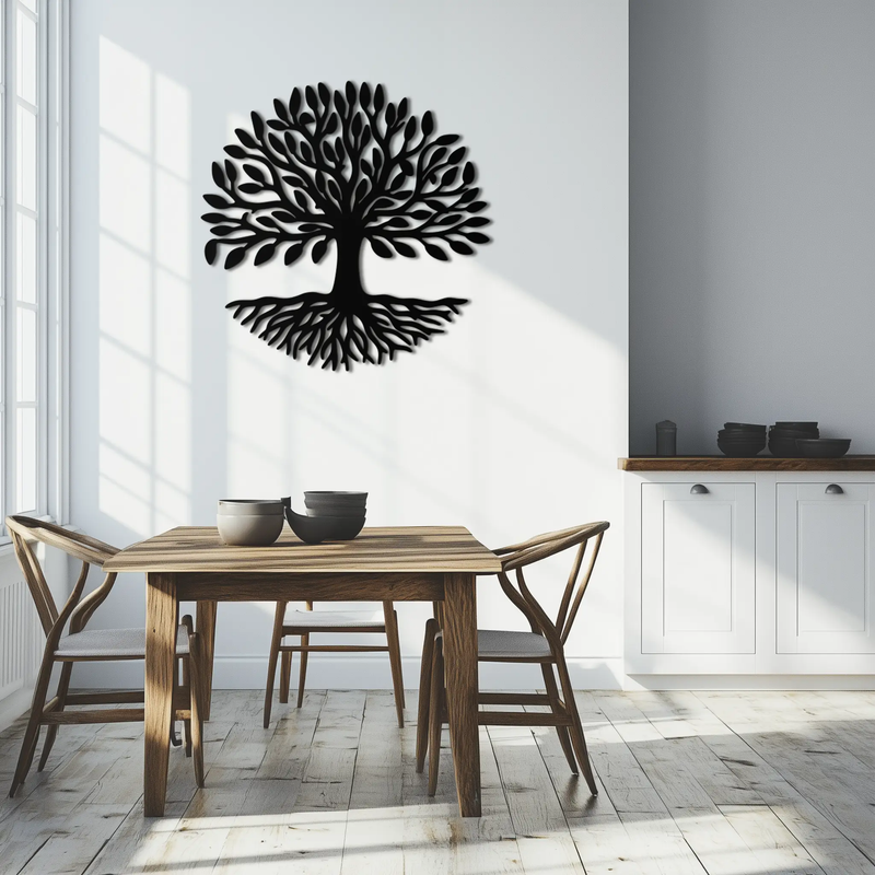 Tree of Life Metal Wall Art - Modern Steel Nature-Inspired Decor - KAF112 by Enova Art