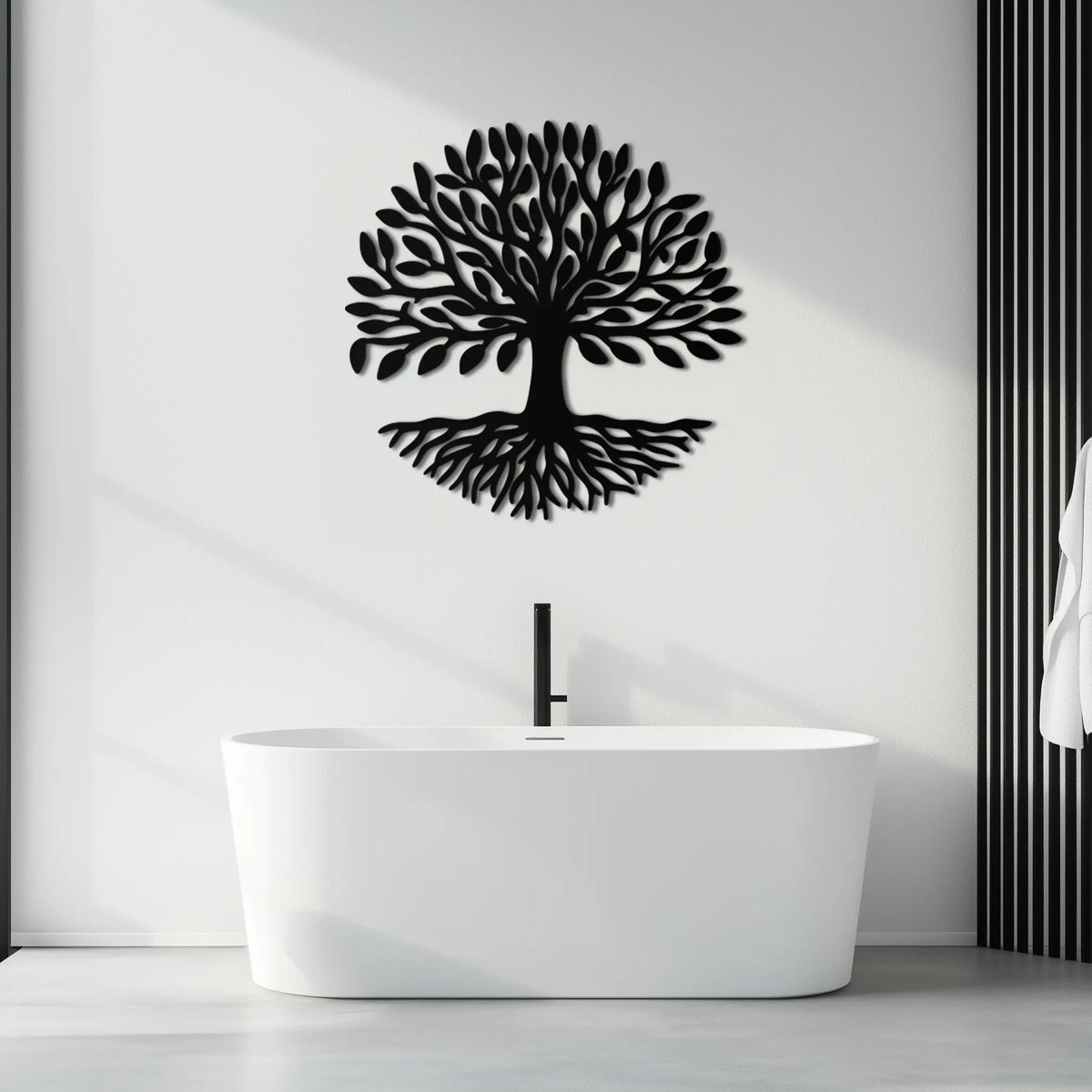 Tree of Life Metal Wall Art - Modern Steel Nature-Inspired Decor - KAF112 by Enova Art