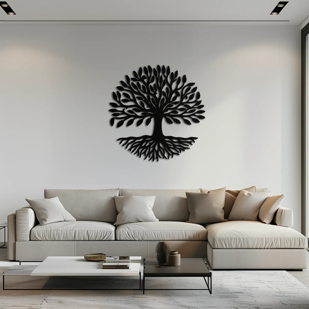 Tree of Life Metal Wall Art - Modern Steel Nature-Inspired Decor - KAF112 by Enova Art