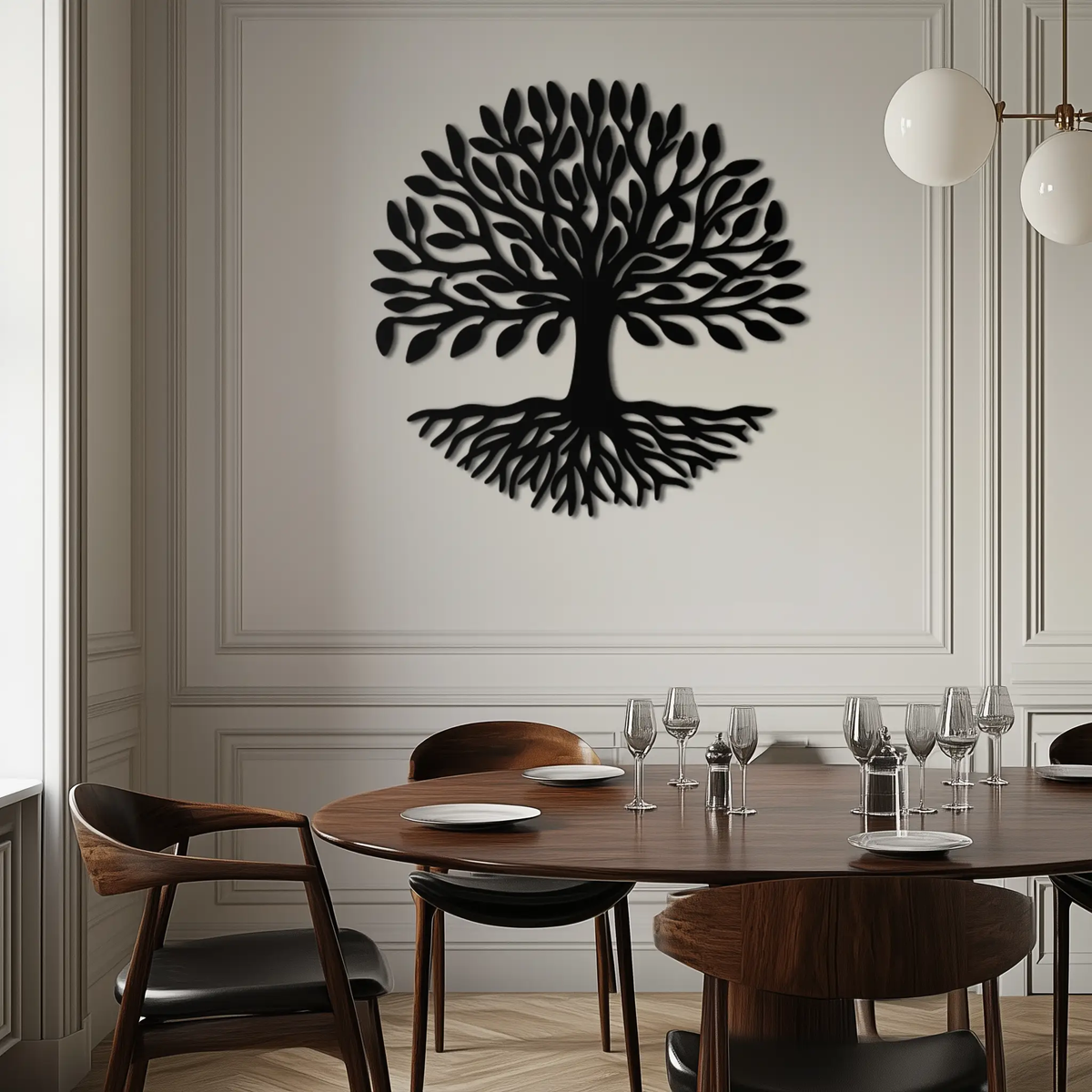Tree of Life Metal Wall Art - Modern Steel Nature-Inspired Decor - KAF112 by Enova Art