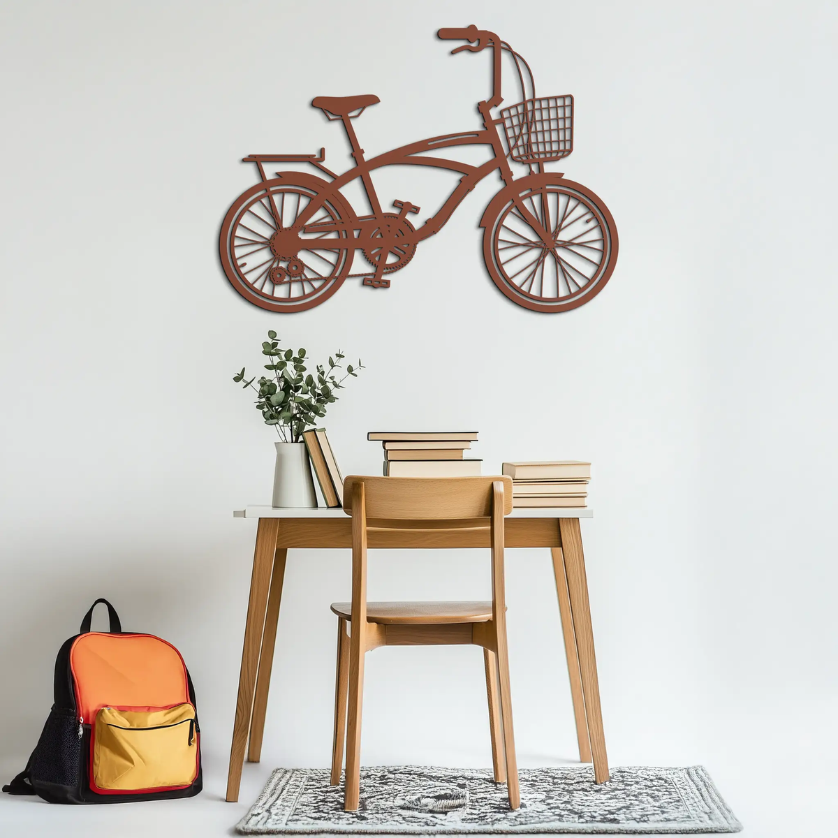 Bicycle Metal Wall Art - Modern Industrial Bike Decor - KAF124 by Enova Art