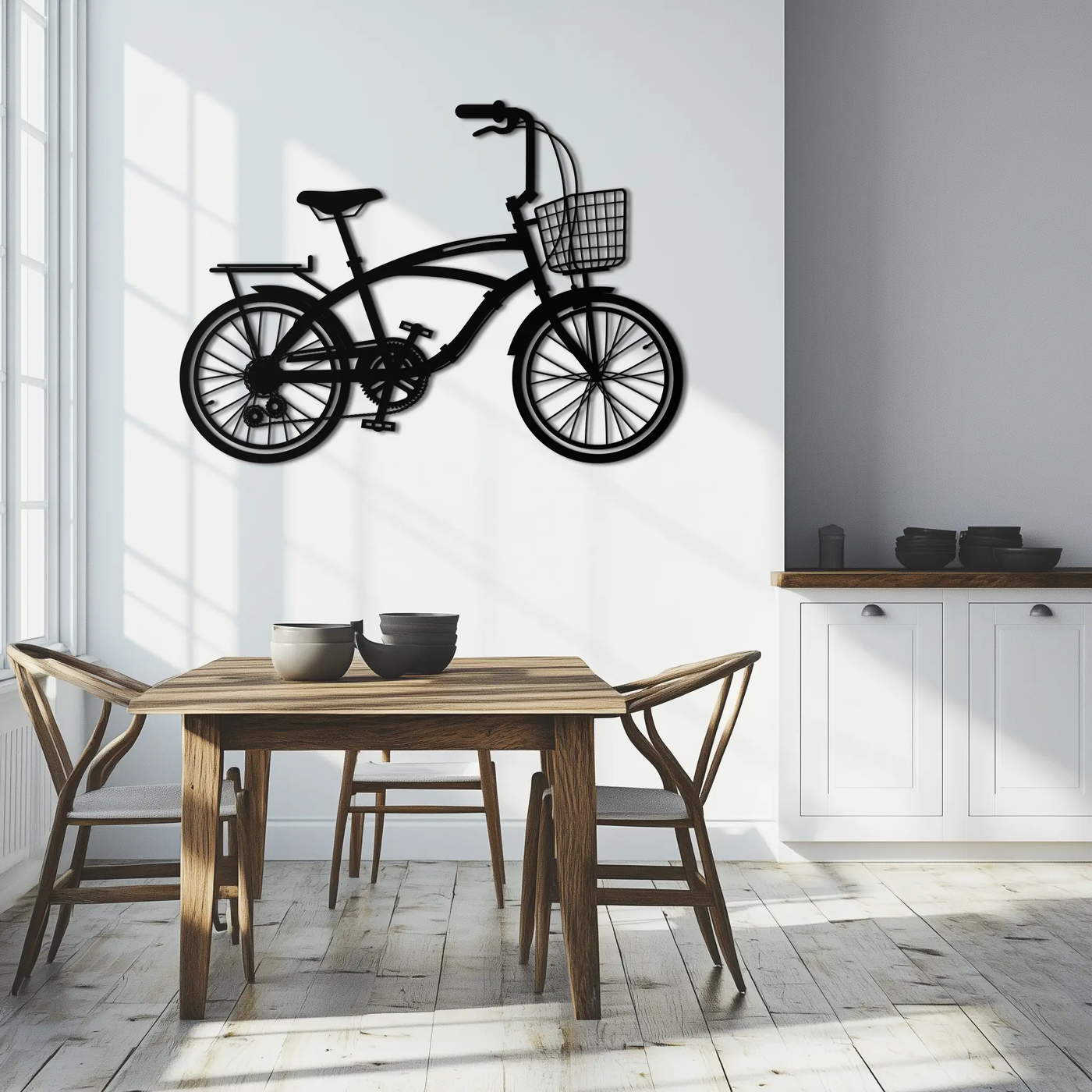 Bicycle Metal Wall Art - Modern Industrial Bike Decor - KAF124 by Enova Art