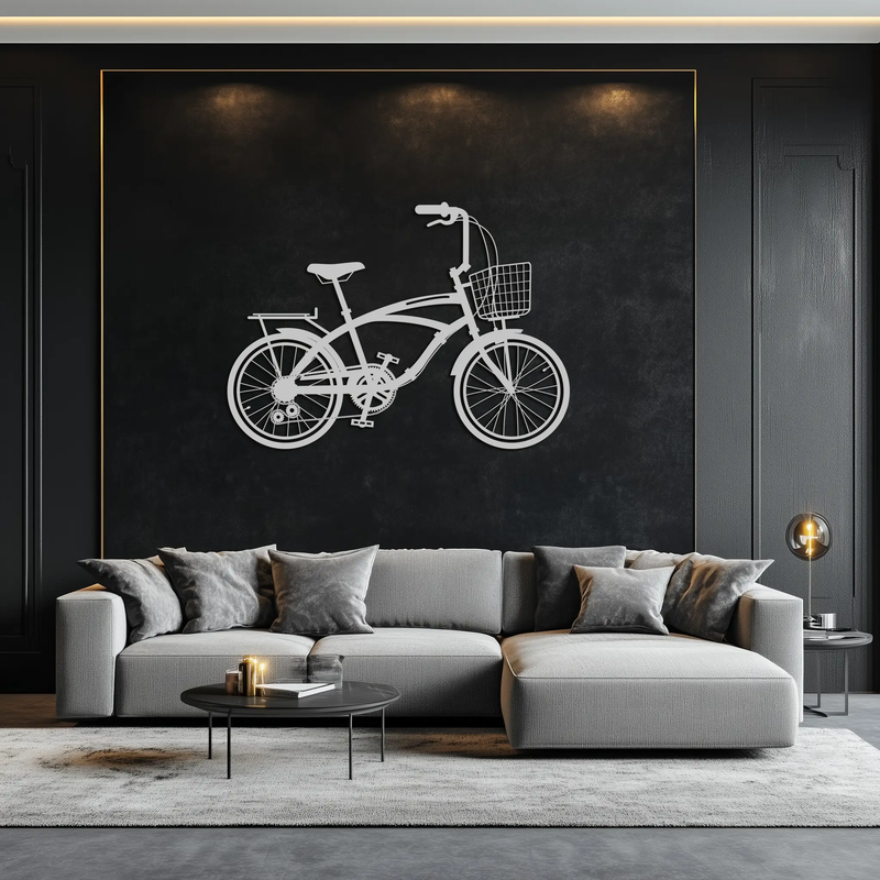 Bicycle Metal Wall Art - Modern Industrial Bike Decor - KAF124 by Enova Art