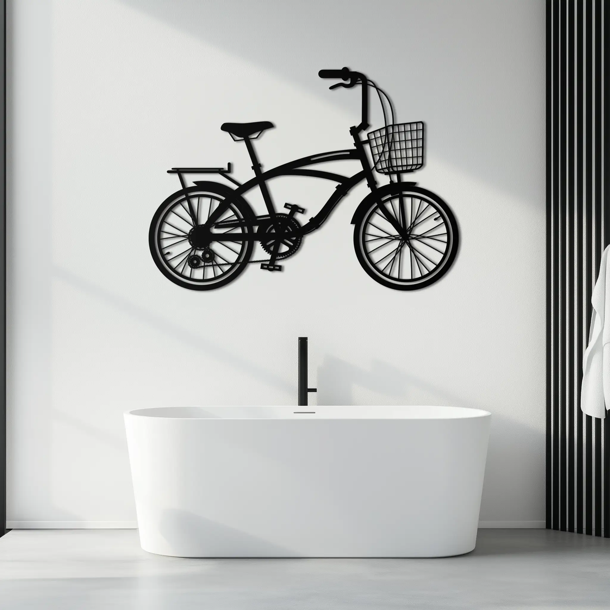 Bicycle Metal Wall Art - Modern Industrial Bike Decor - KAF124 by Enova Art
