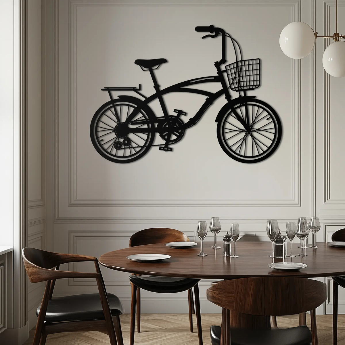 Bicycle Metal Wall Art - Modern Industrial Bike Decor - KAF124 by Enova Art