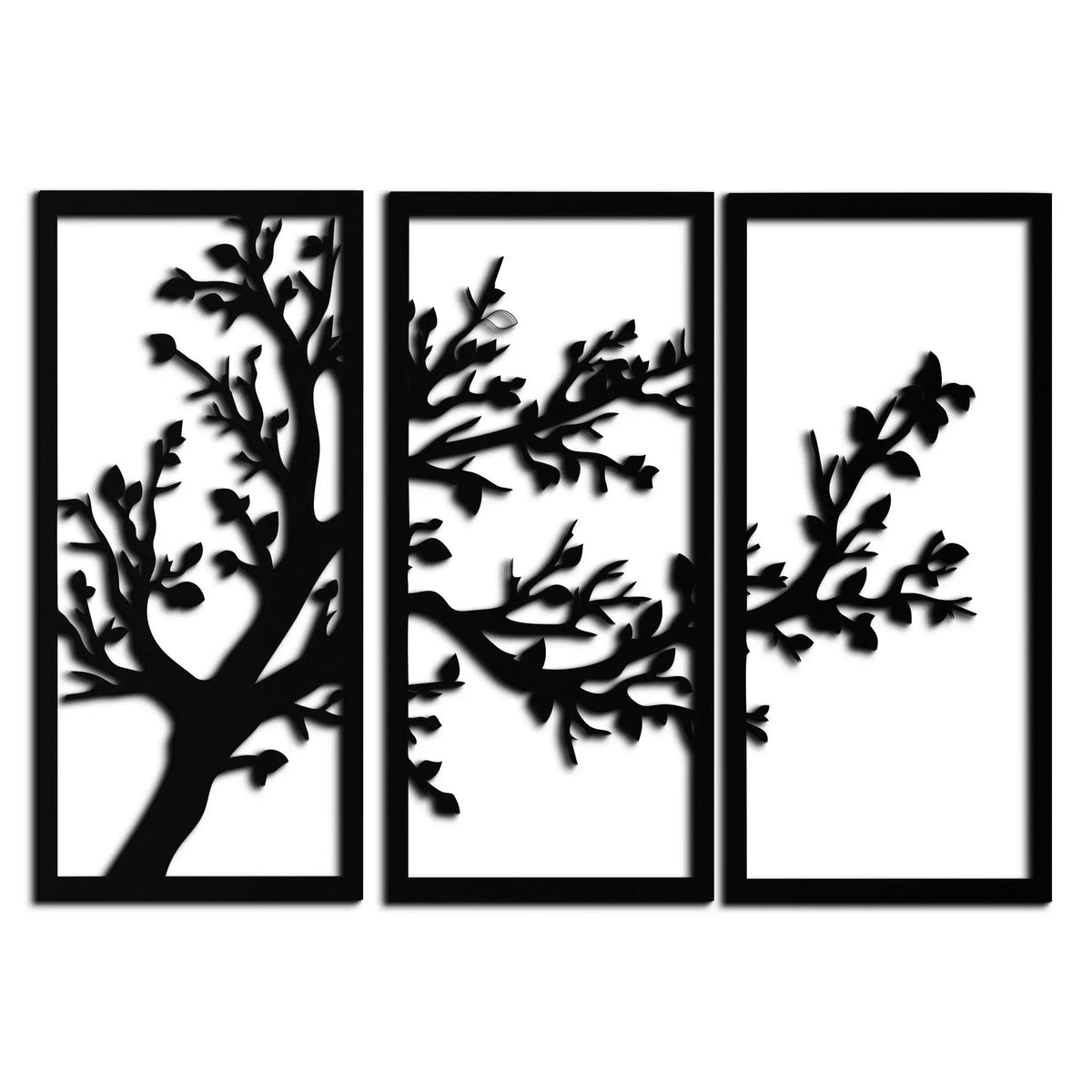 Branch Trio Metal Wall Art - 3-Piece Modern Steel Wall Decor - KAF132 by Enova Art