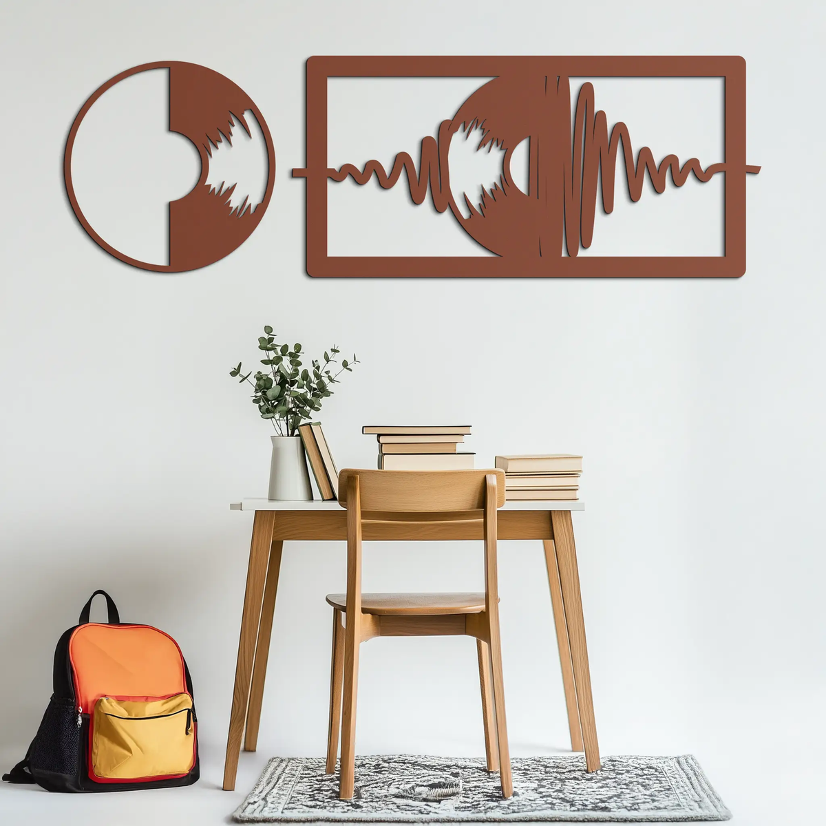 Soundwave Vinyl Record Metal Wall Art - Modern Music-Inspired Steel Wall Decor - KAF133 by Enova Art