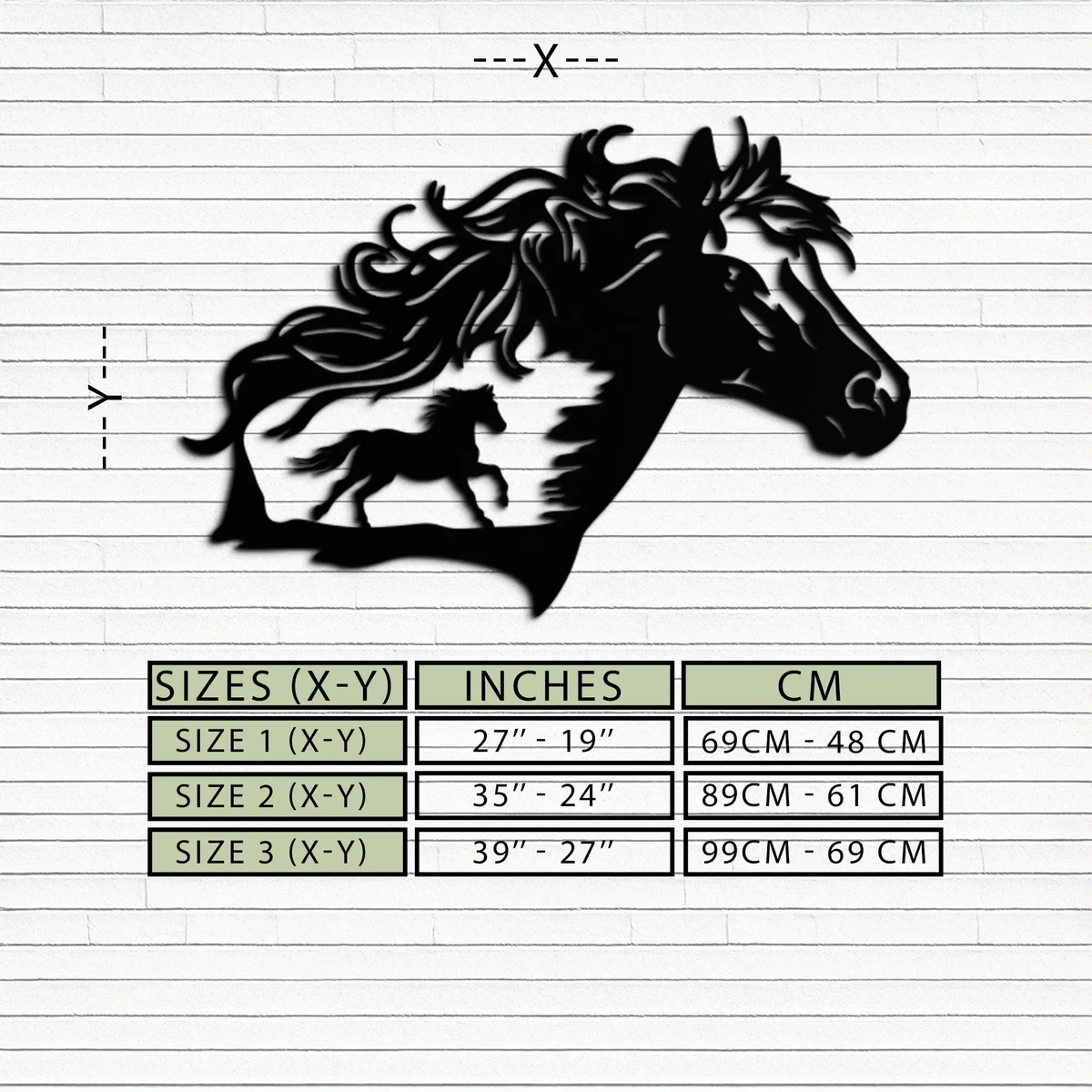 Horse Silhouette Metal Wall Art – Modern & Stylish - KAF137 by Enova Art