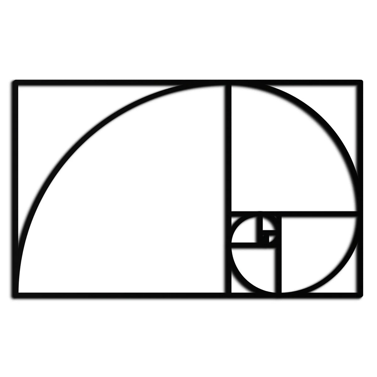 Golden Ratio Spiral Metal Wall Art - Elegant Geometric Design - KAF141 by Enova Art