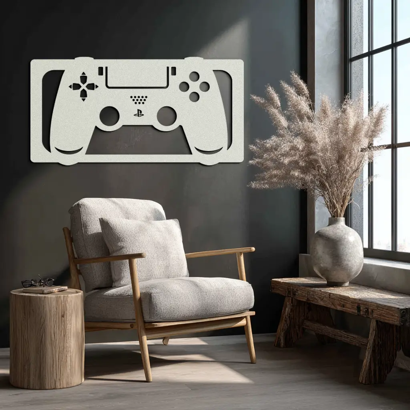 Gamer Controller Metal Wall Art - Modern Gaming Room Decor - KAF144 by Enova Art