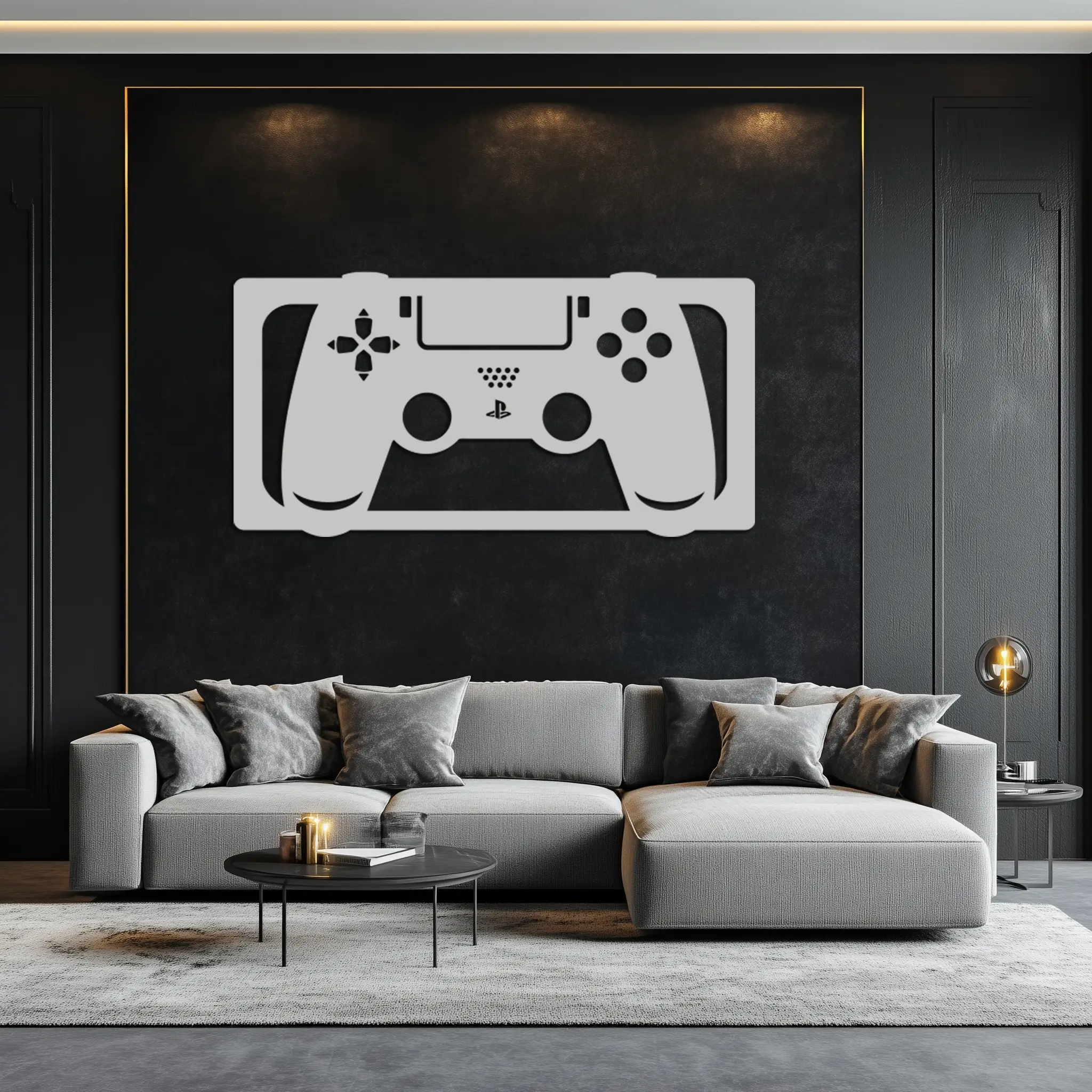 Gamer Controller Metal Wall Art - Modern Gaming Room Decor - KAF144 by Enova Art