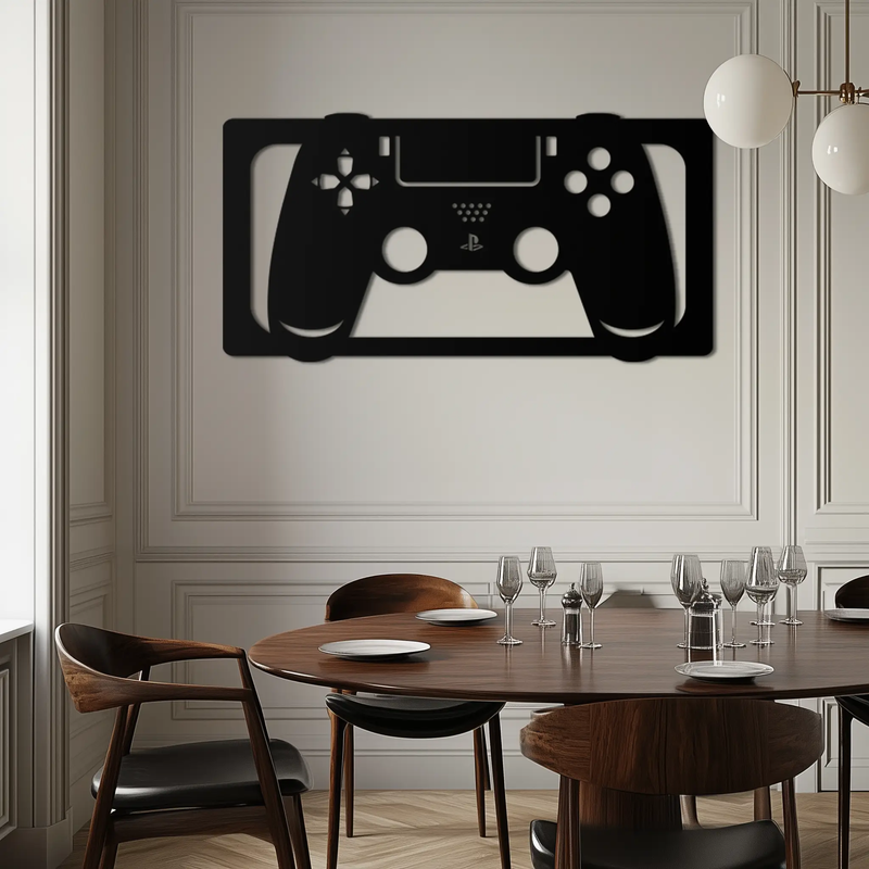 Gamer Controller Metal Wall Art - Modern Gaming Room Decor - KAF144 by Enova Art