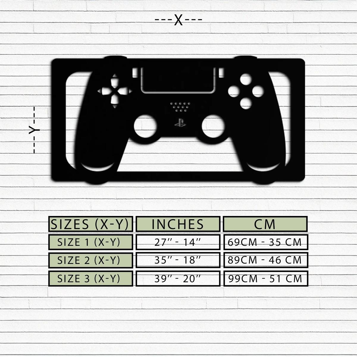 Gamer Controller Metal Wall Art - Modern Gaming Room Decor - KAF144 by Enova Art