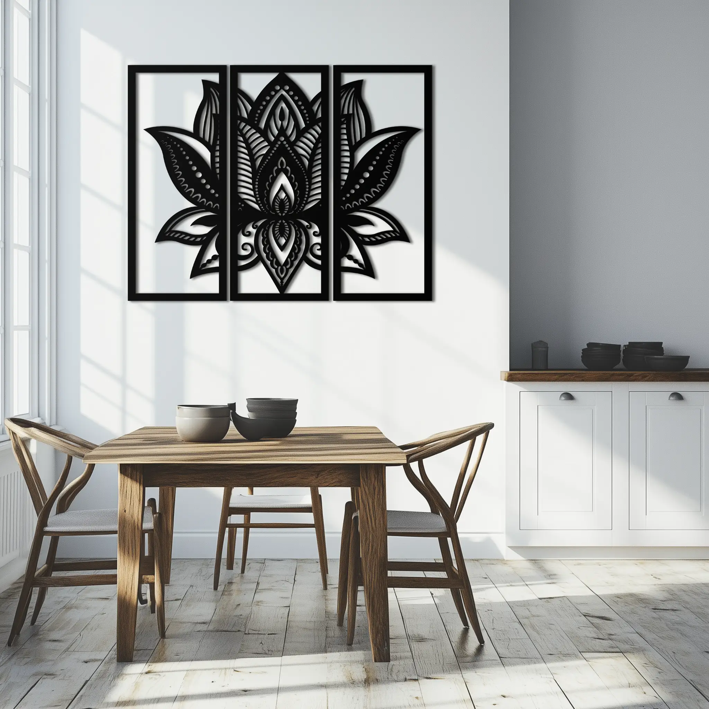 Mandala Lotus Metal Wall Art - Elegant & Spiritual Home Decor - KAF148 by Enova Art