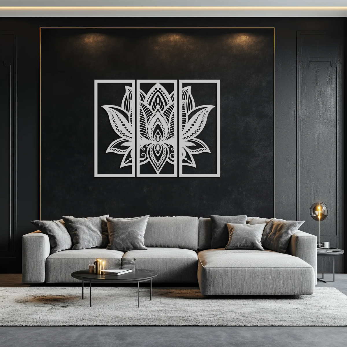 Mandala Lotus Metal Wall Art - Elegant & Spiritual Home Decor - KAF148 by Enova Art