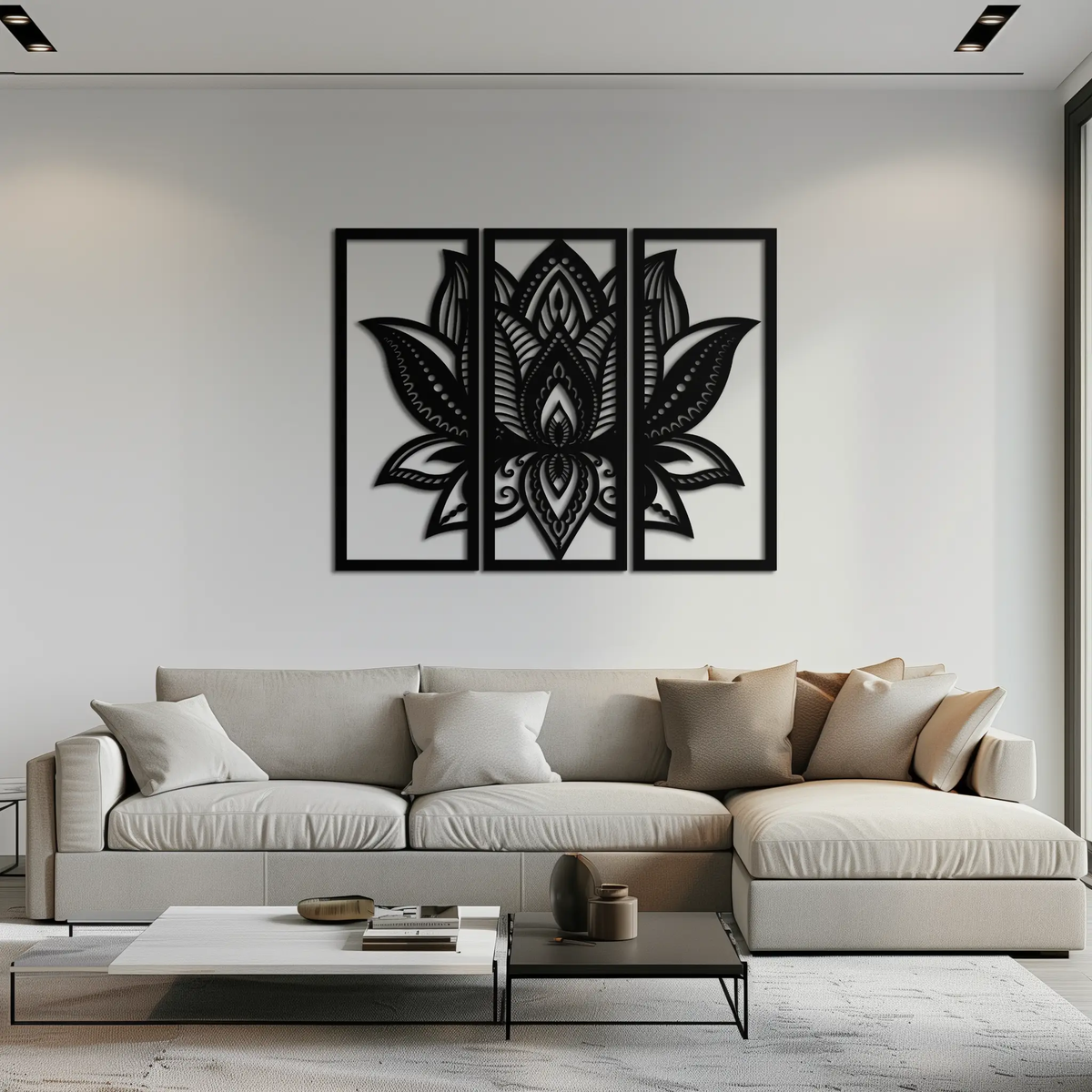 Mandala Lotus Metal Wall Art - Elegant & Spiritual Home Decor - KAF148 by Enova Art