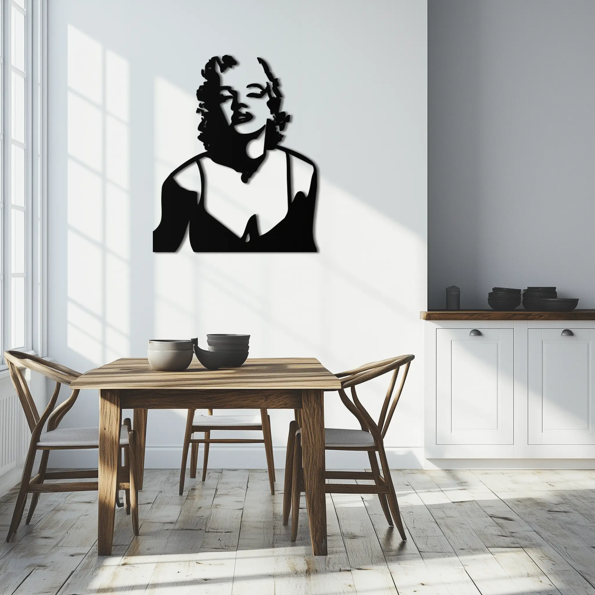 Glamorous Marilyn Monroe Metal Wall Art – Iconic Pop Art Steel Decor - KAF153 by Enova Art