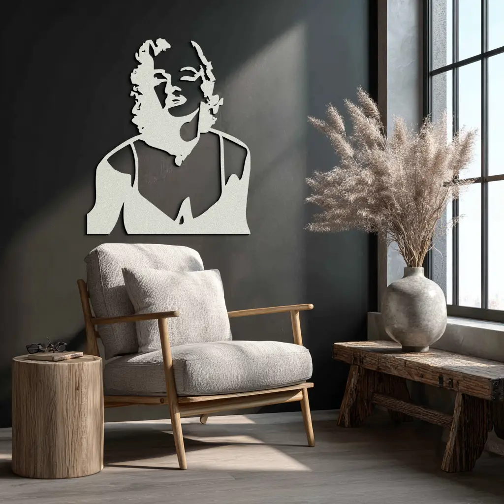 Glamorous Marilyn Monroe Metal Wall Art – Iconic Pop Art Steel Decor - KAF153 by Enova Art