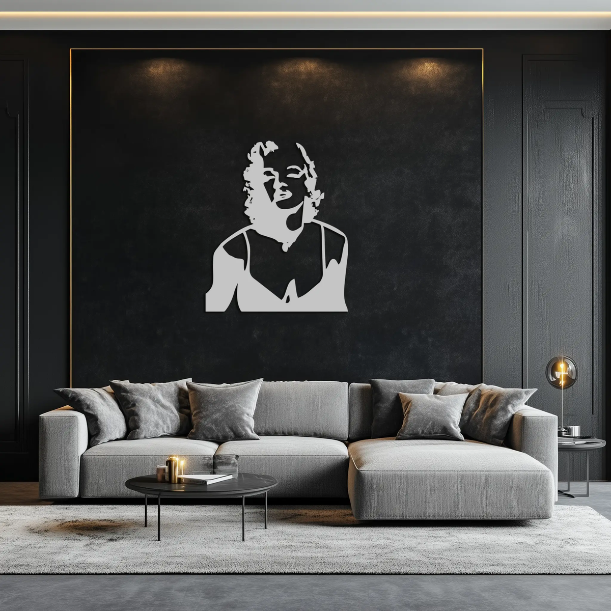 Glamorous Marilyn Monroe Metal Wall Art – Iconic Pop Art Steel Decor - KAF153 by Enova Art