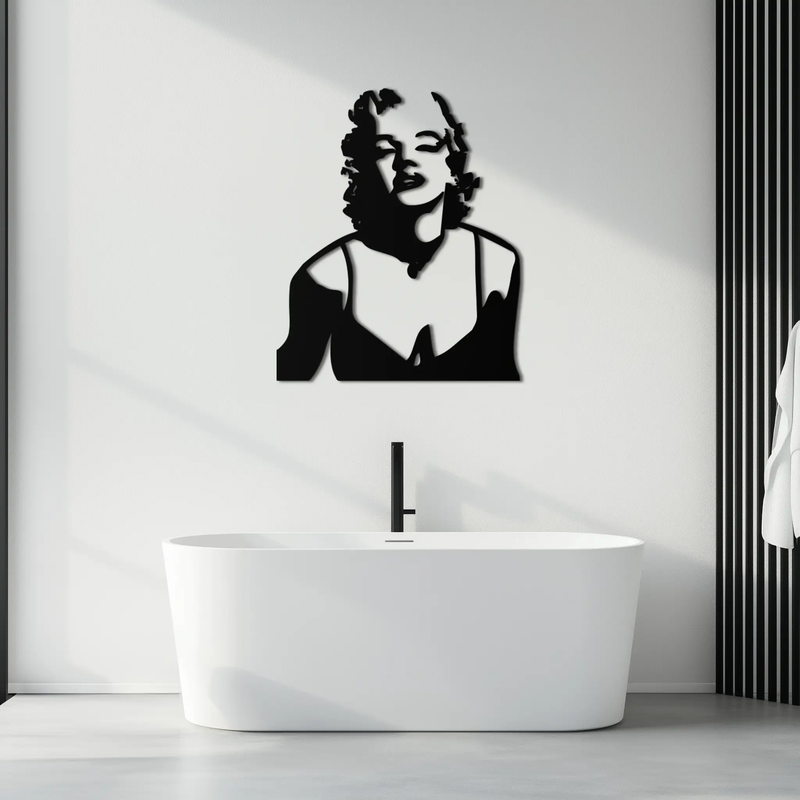 Glamorous Marilyn Monroe Metal Wall Art – Iconic Pop Art Steel Decor - KAF153 by Enova Art