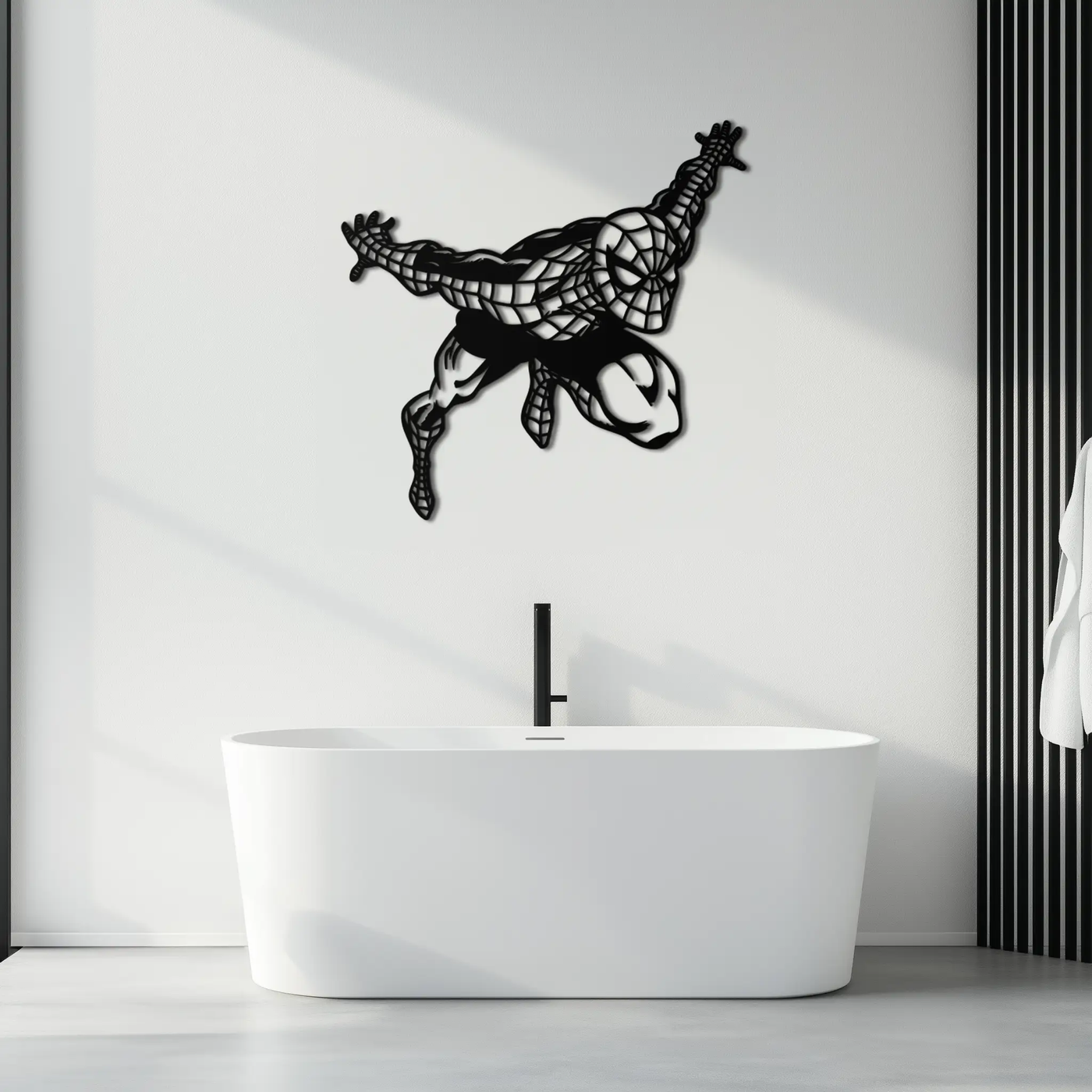Spider-Man Metal Wall Art - Geometric Superhero Wall Decor - KAF155 by Enova Art