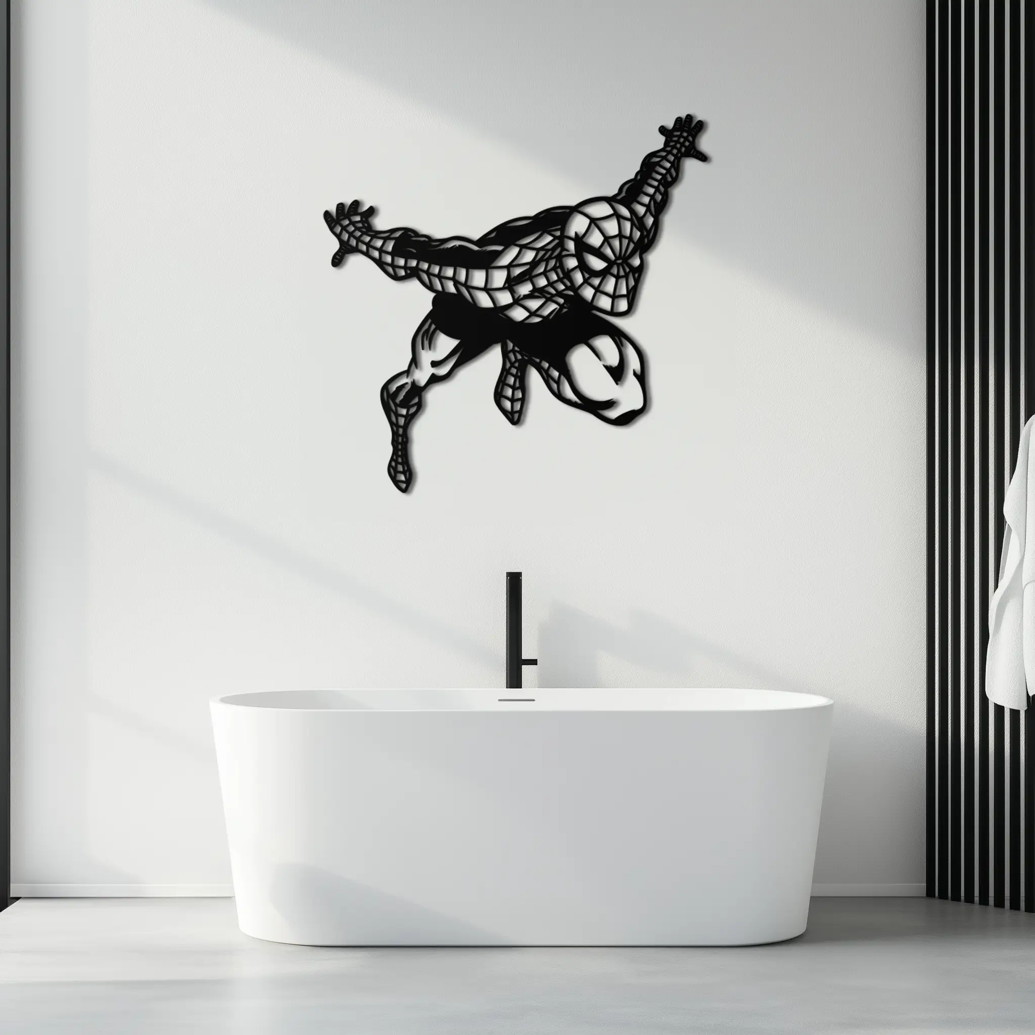 Spider-Man Metal Wall Art - Geometric Superhero Wall Decor - KAF155 by Enova Art