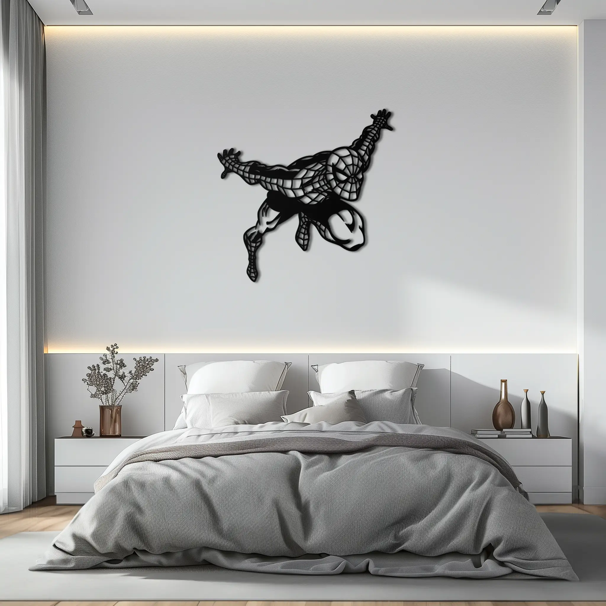 Spider-Man Metal Wall Art - Geometric Superhero Wall Decor - KAF155 by Enova Art