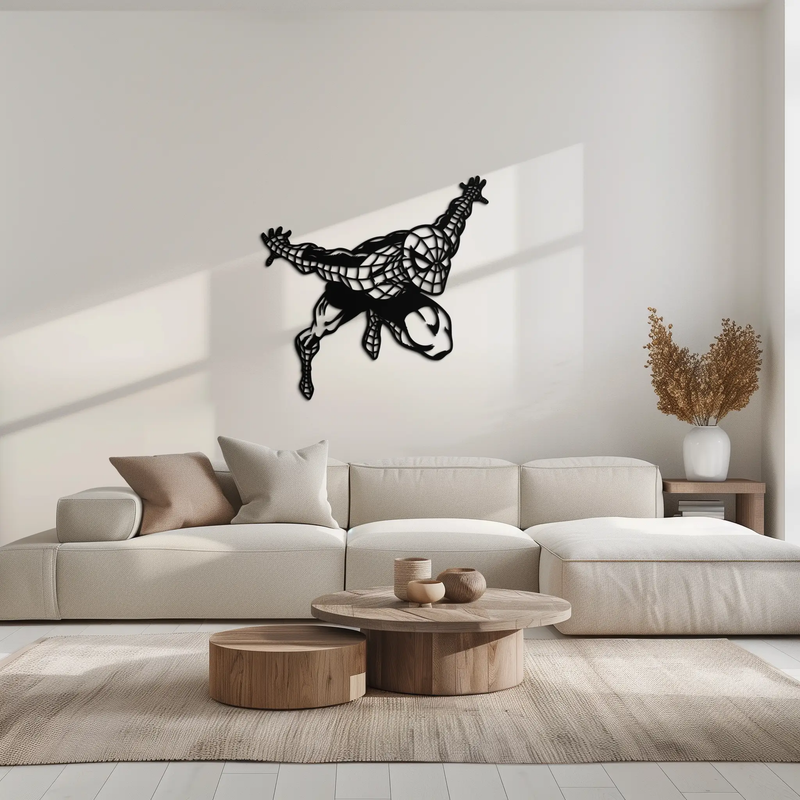 Spider-Man Metal Wall Art - Geometric Superhero Wall Decor - KAF155 by Enova Art