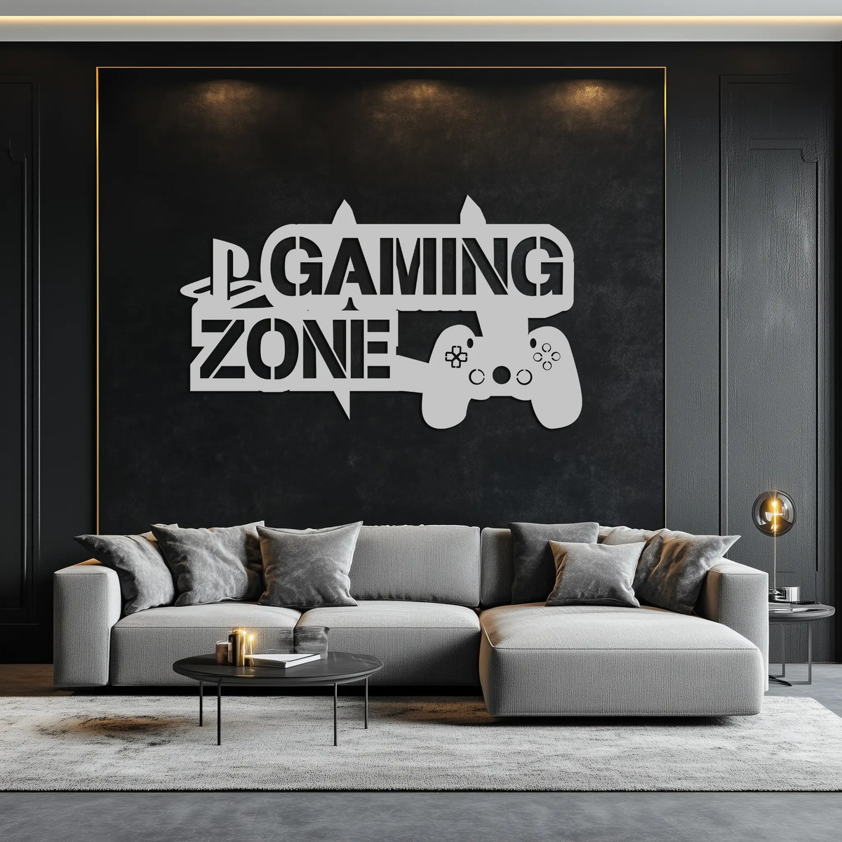 Gaming Zone Metal Wall Art - Gamer Room Decor- KAF169 by Enova Art