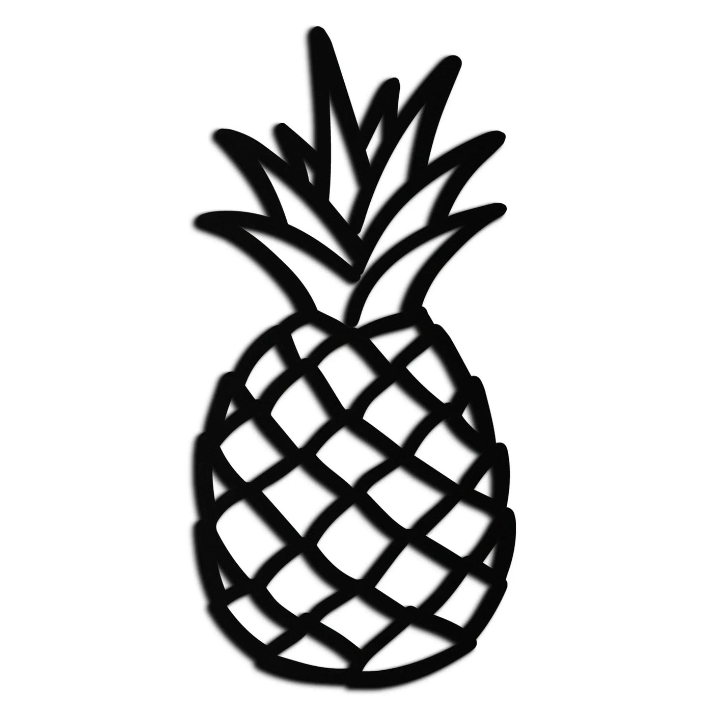 Pineapple Metal Wall Art - Tropical Geometric Home Decor- KAF171 by Enova Art