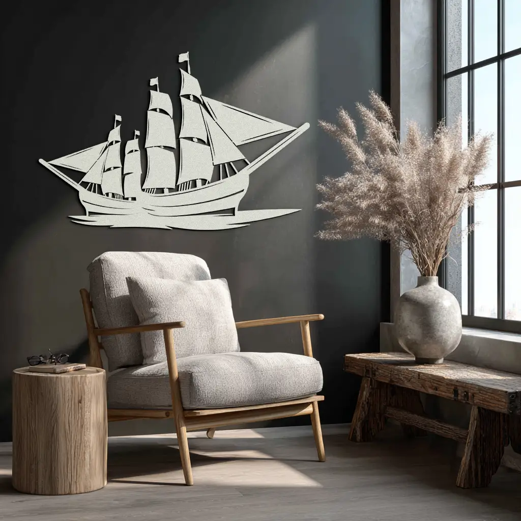 Pirate Ship Metal Wall Art - Nautical Decor for Home & Office- KAF175 by Enova Art