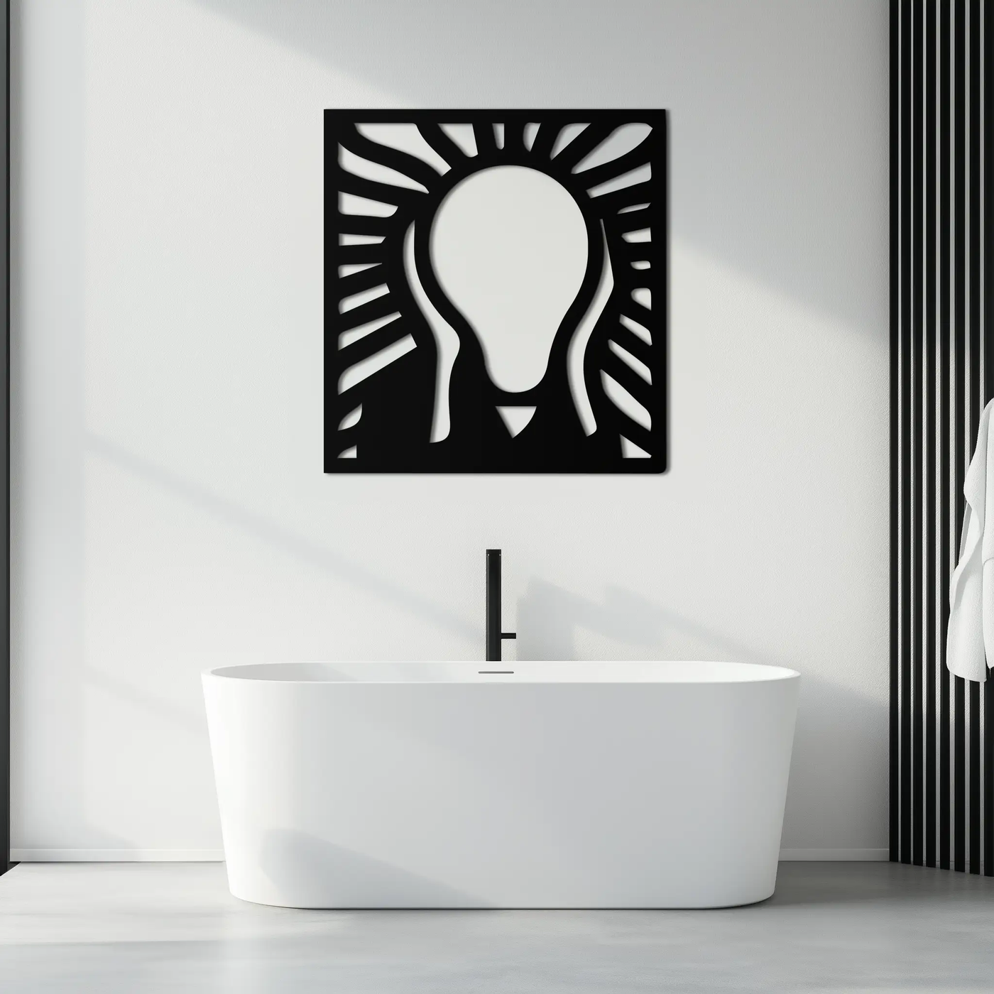 The Scream Metal Wall Art - Minimalist Expressionist Decor- KAF179 by Enova Art