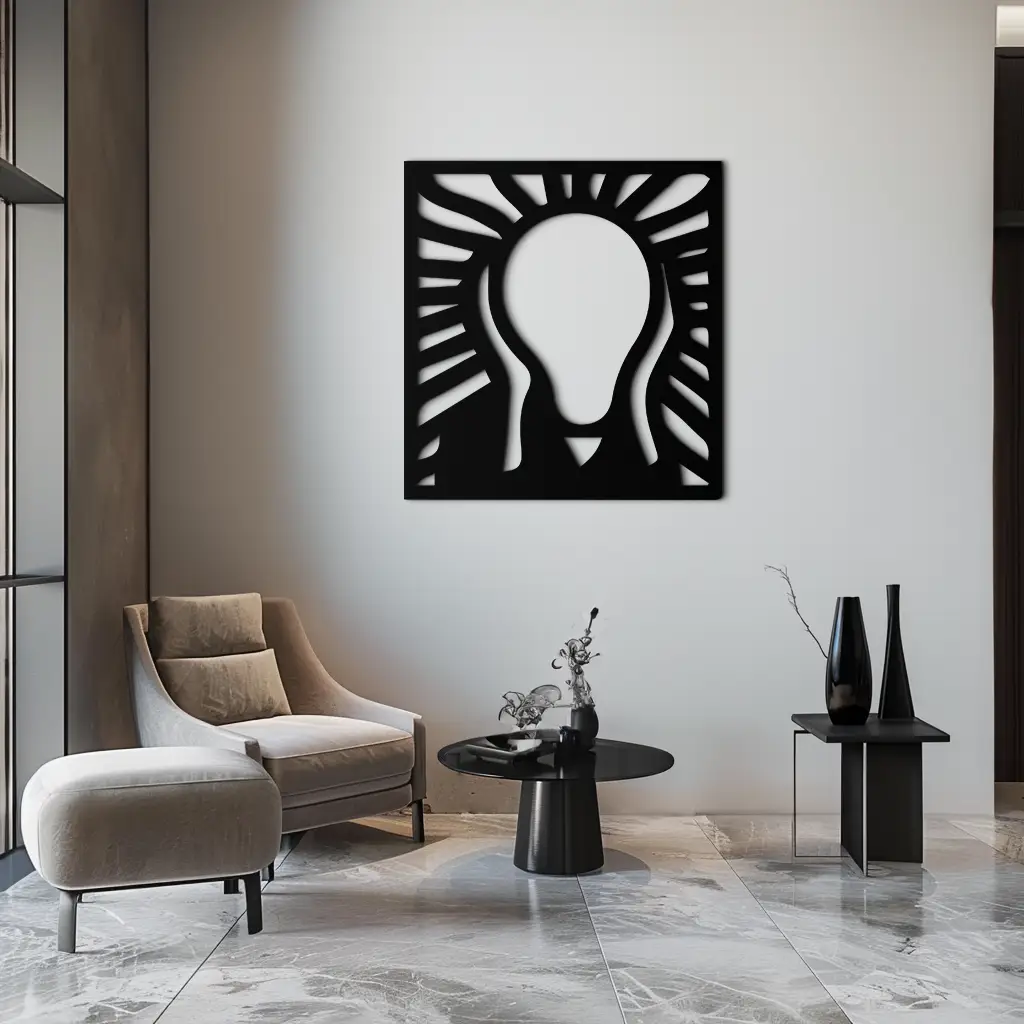 The Scream Metal Wall Art - Minimalist Expressionist Decor- KAF179 by Enova Art