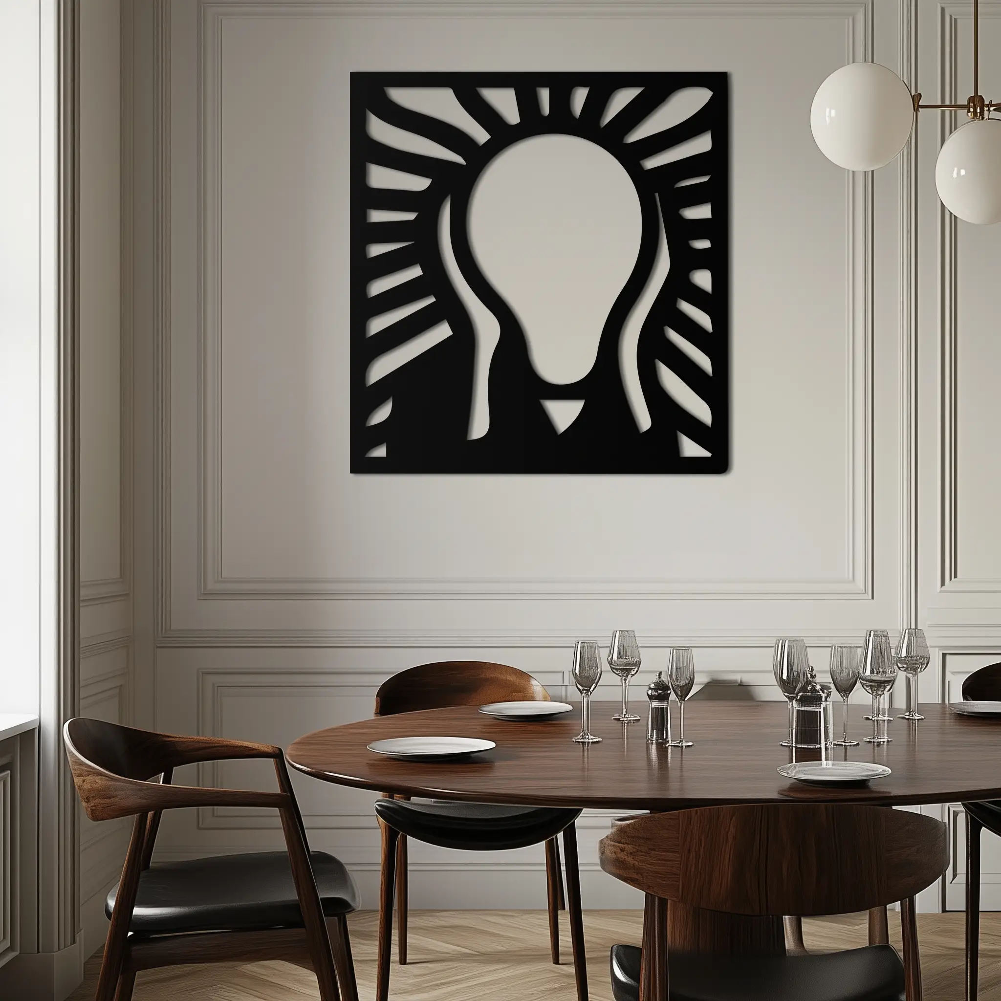 The Scream Metal Wall Art - Minimalist Expressionist Decor- KAF179 by Enova Art