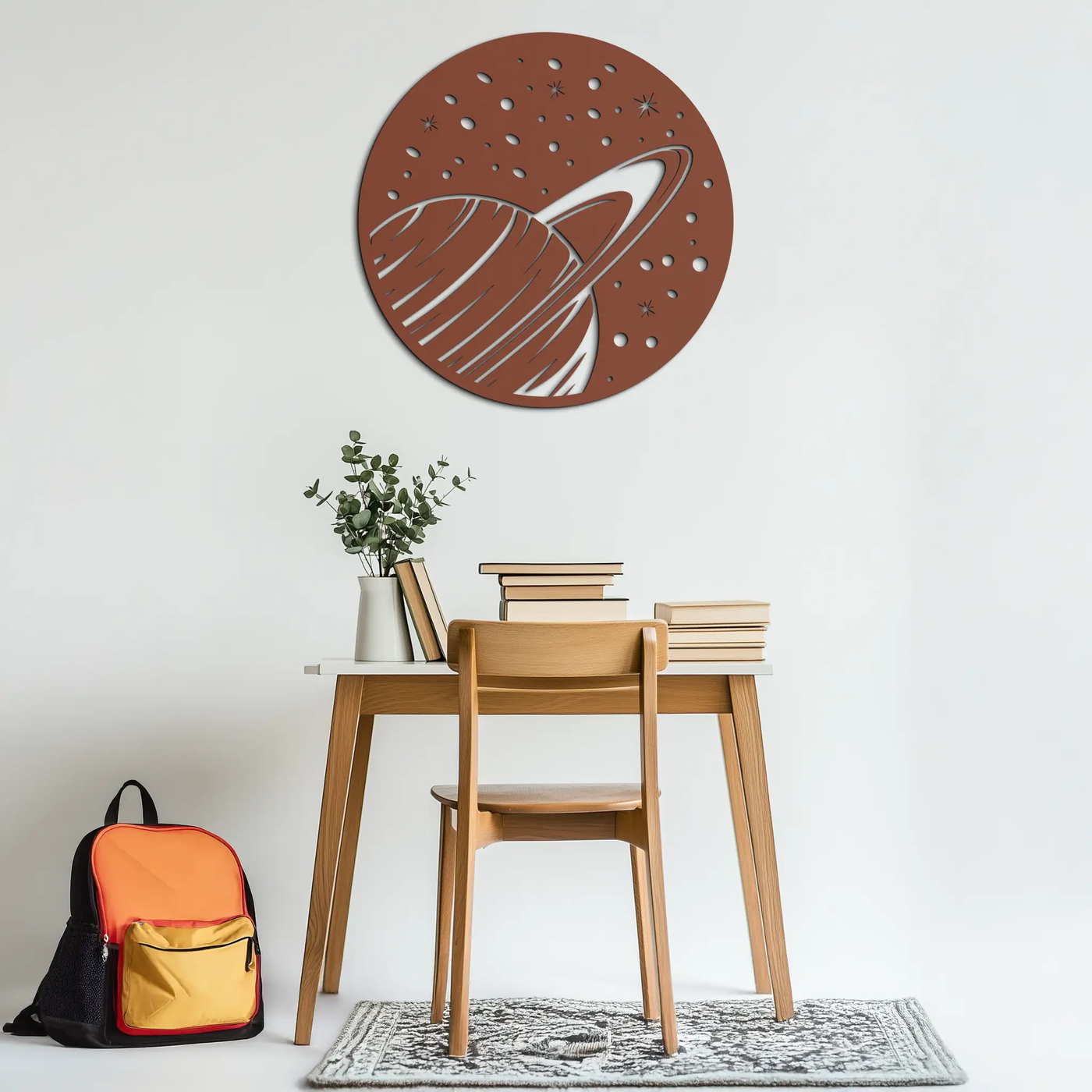 Saturn Planet Metal Wall Art - Cosmic Space Decor- KAF187 by Enova Art