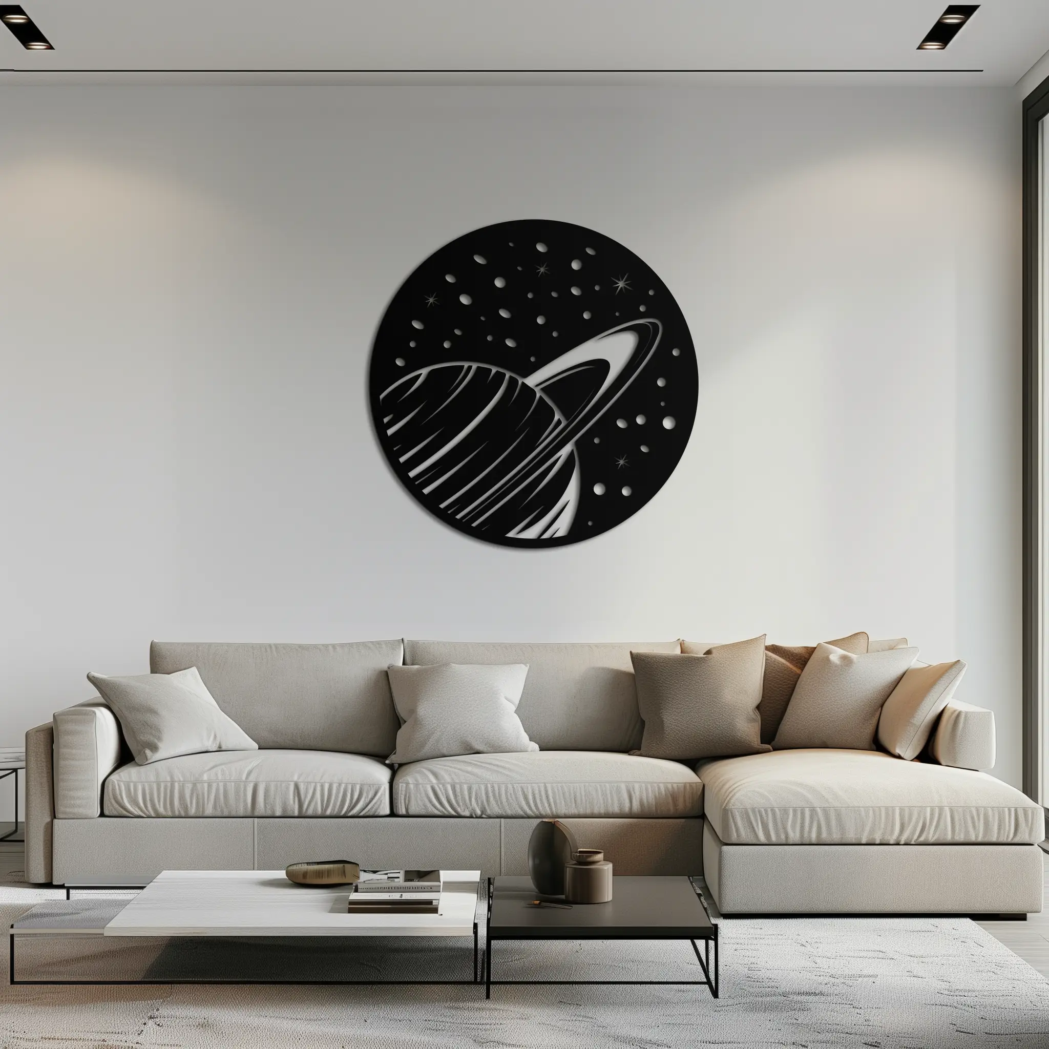 Saturn Planet Metal Wall Art - Cosmic Space Decor- KAF187 by Enova Art