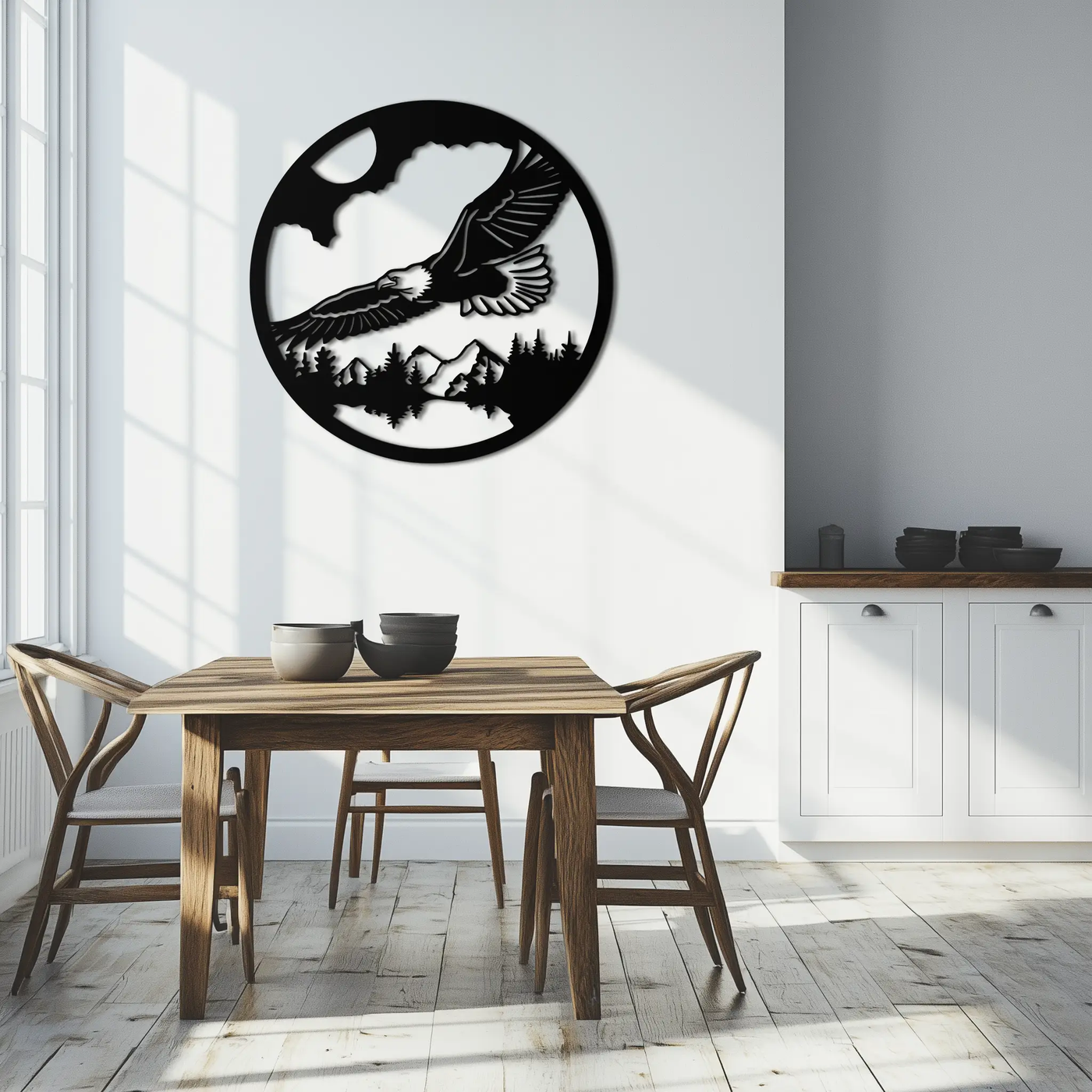 Majestic Eagle Metal Wall Art - Nature-Inspired Decor - KAF201 by Enova Art