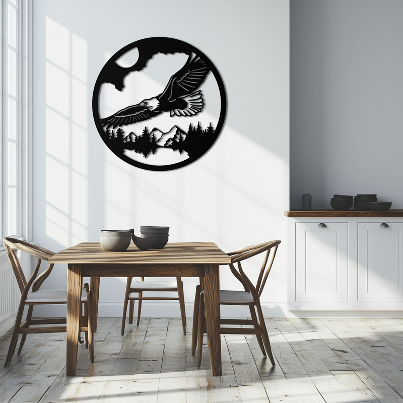 Majestic Eagle Metal Wall Art - Nature-Inspired Decor - KAF201 by Enova Art