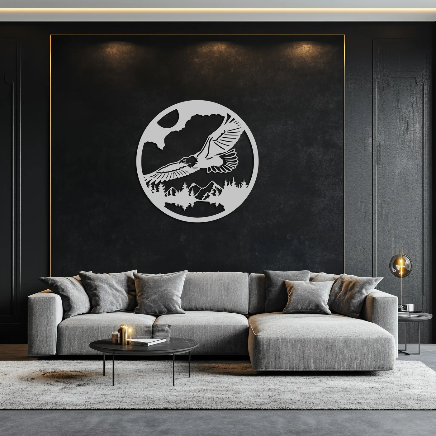 Majestic Eagle Metal Wall Art - Nature-Inspired Decor - KAF201 by Enova Art