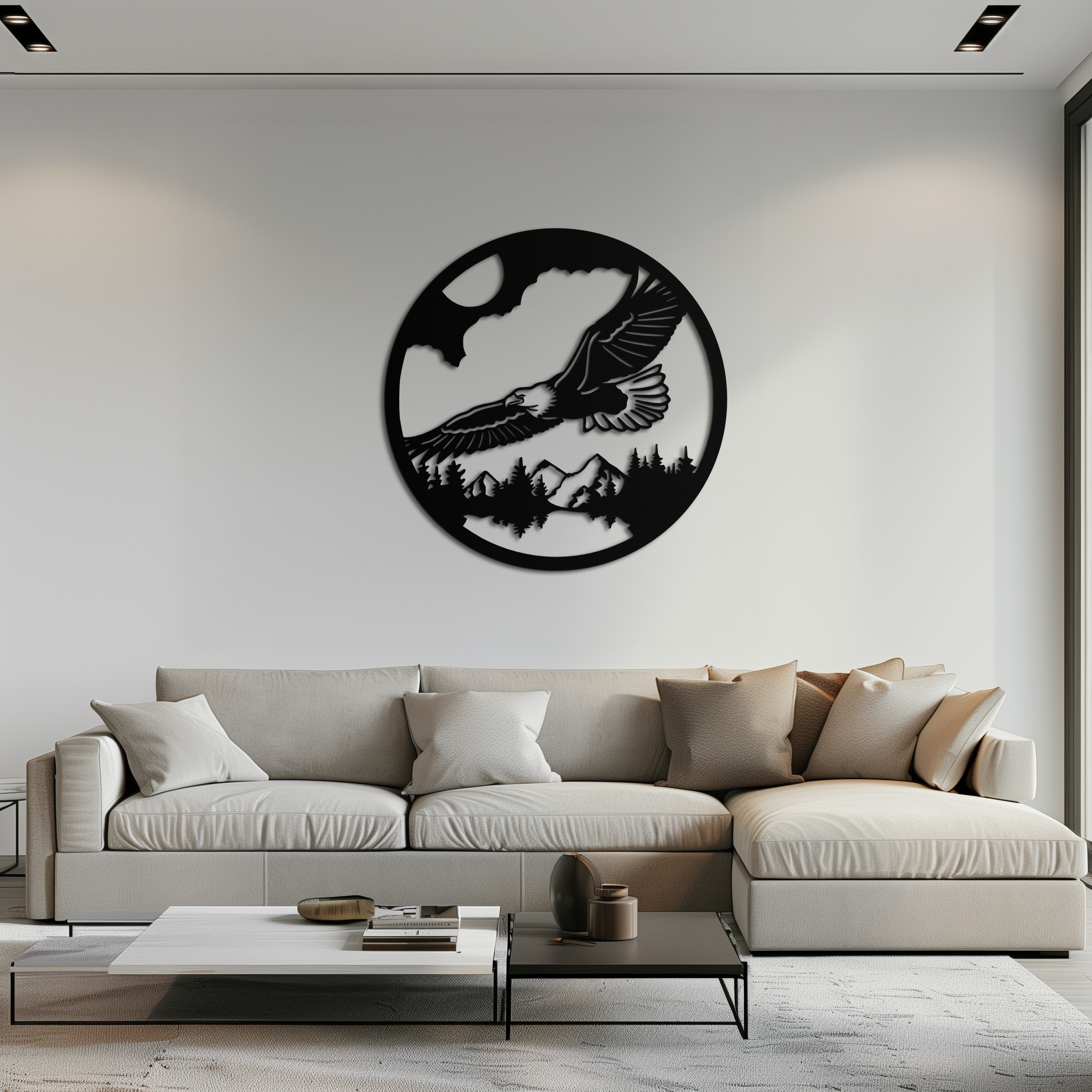 Majestic Eagle Metal Wall Art - Nature-Inspired Decor - KAF201 by Enova Art