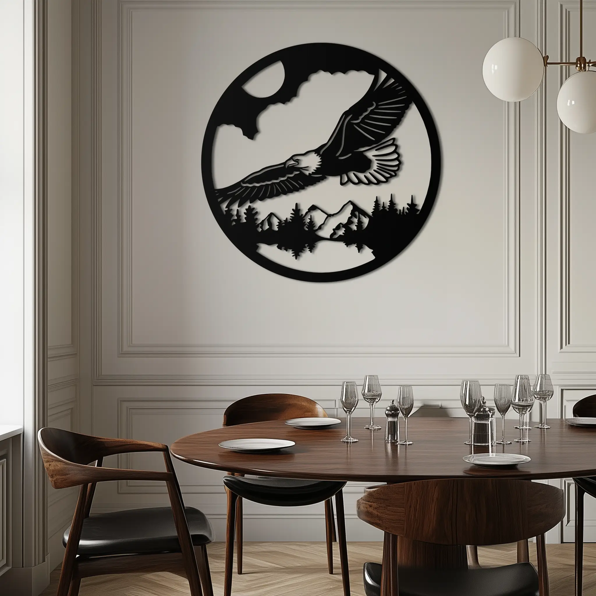 Majestic Eagle Metal Wall Art - Nature-Inspired Decor - KAF201 by Enova Art