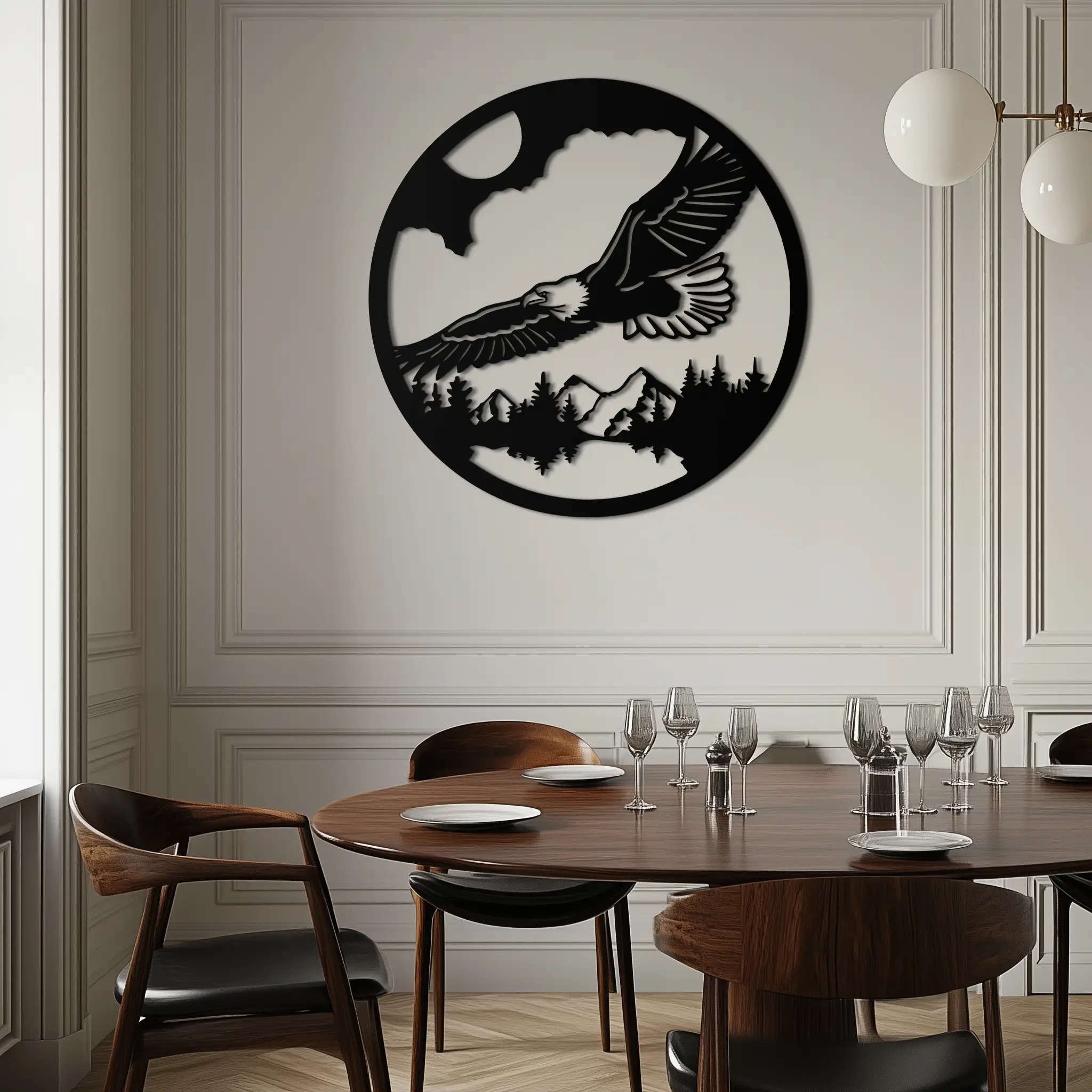 Majestic Eagle Metal Wall Art - Nature-Inspired Decor - KAF201 by Enova Art
