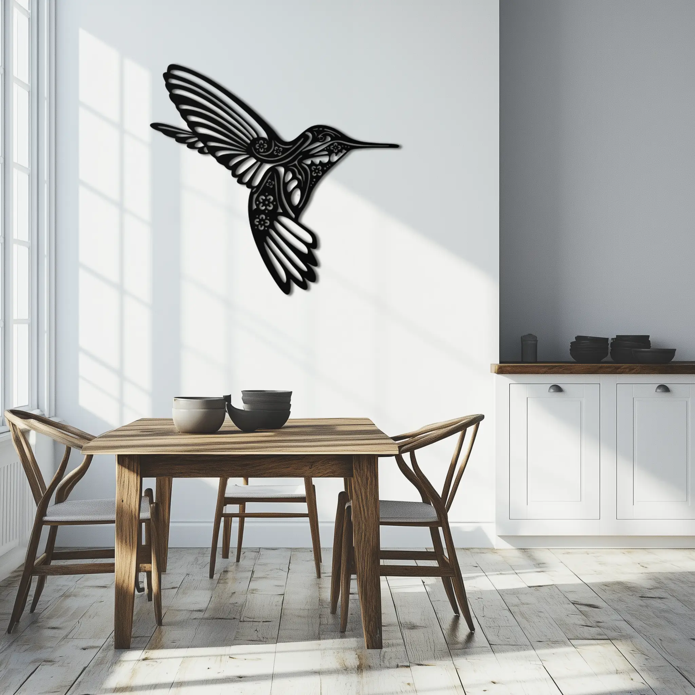 Hummingbird Metal Wall Art - Elegant Nature-Inspired Decor - KAF203 by Enova Art