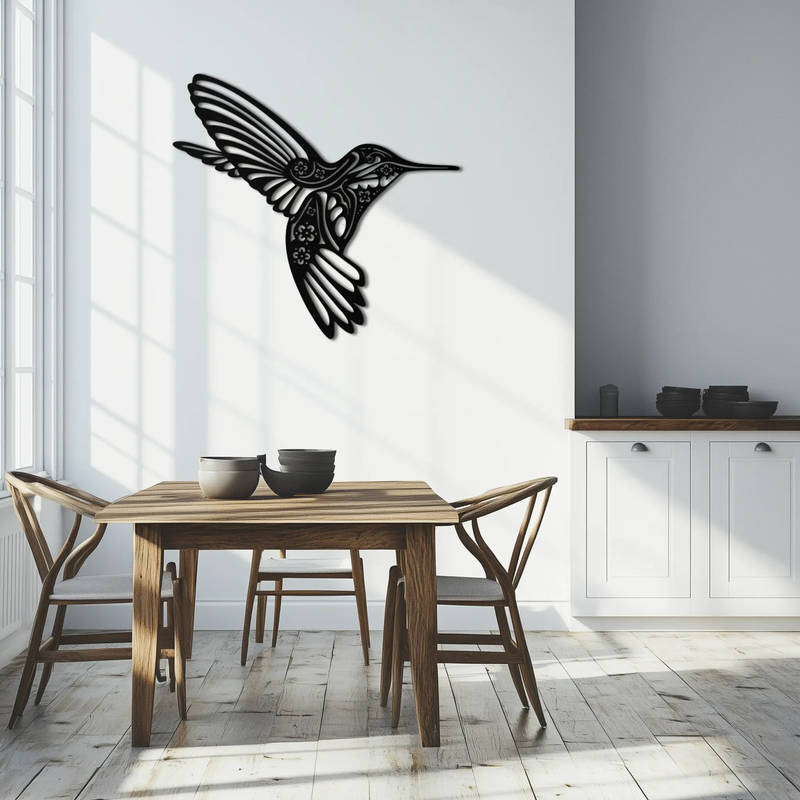 Hummingbird Metal Wall Art - Elegant Nature-Inspired Decor - KAF203 by Enova Art