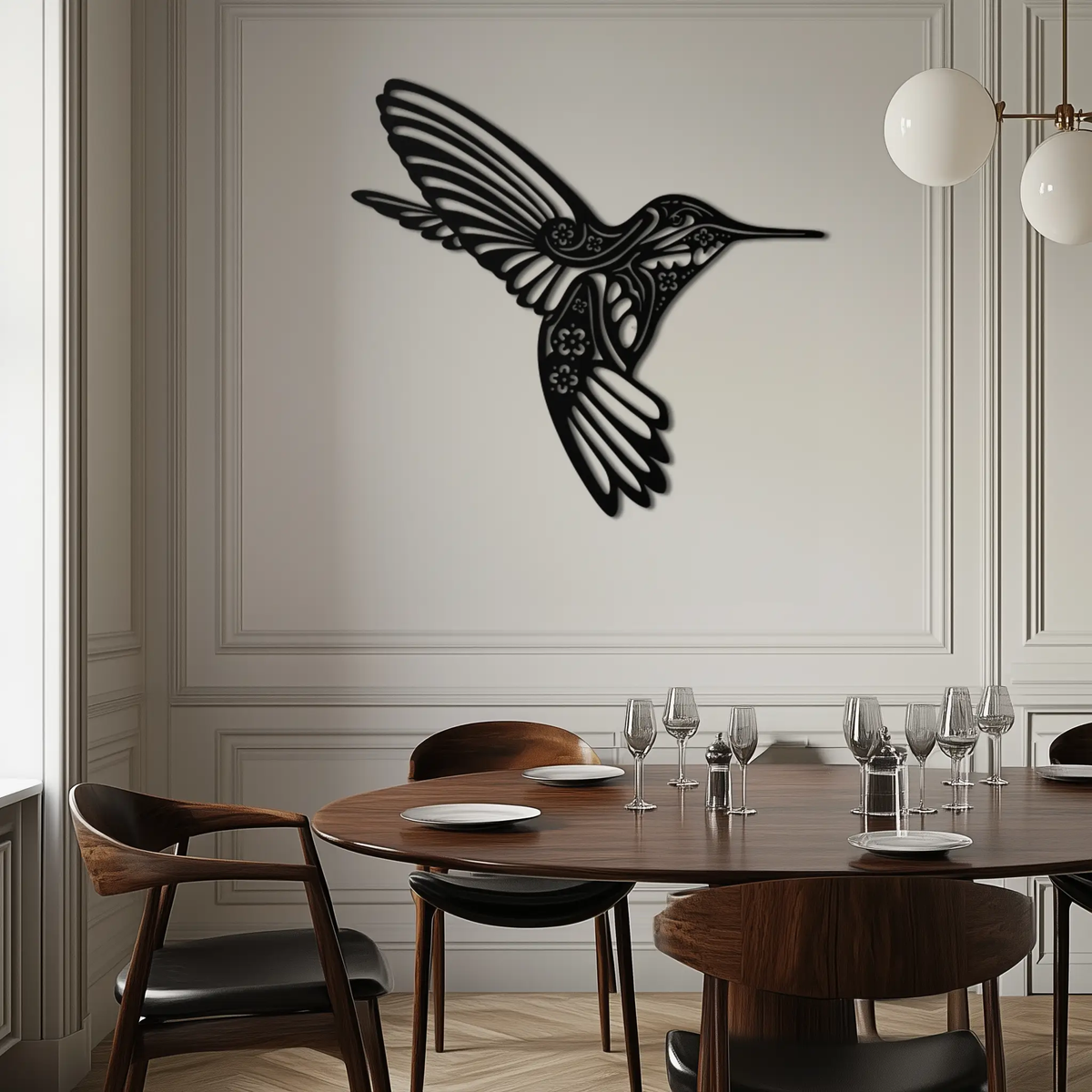 Hummingbird Metal Wall Art - Elegant Nature-Inspired Decor - KAF203 by Enova Art